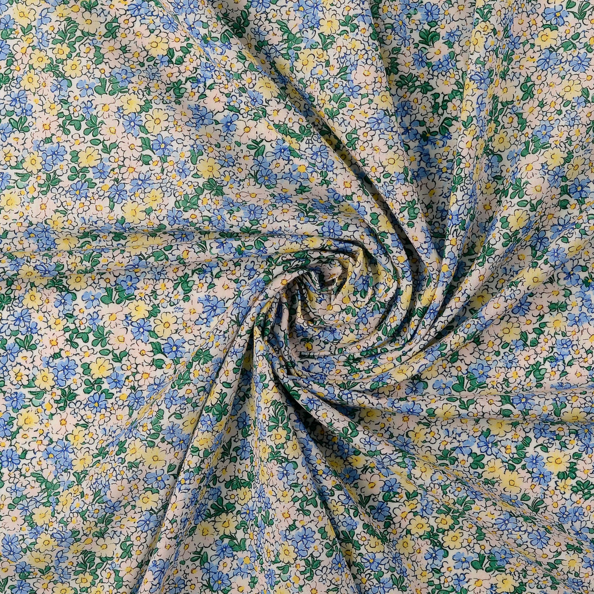 Bomull - Mönstrat - Poplin - Blommigt - BlÄ - 14.050 - Image 2
