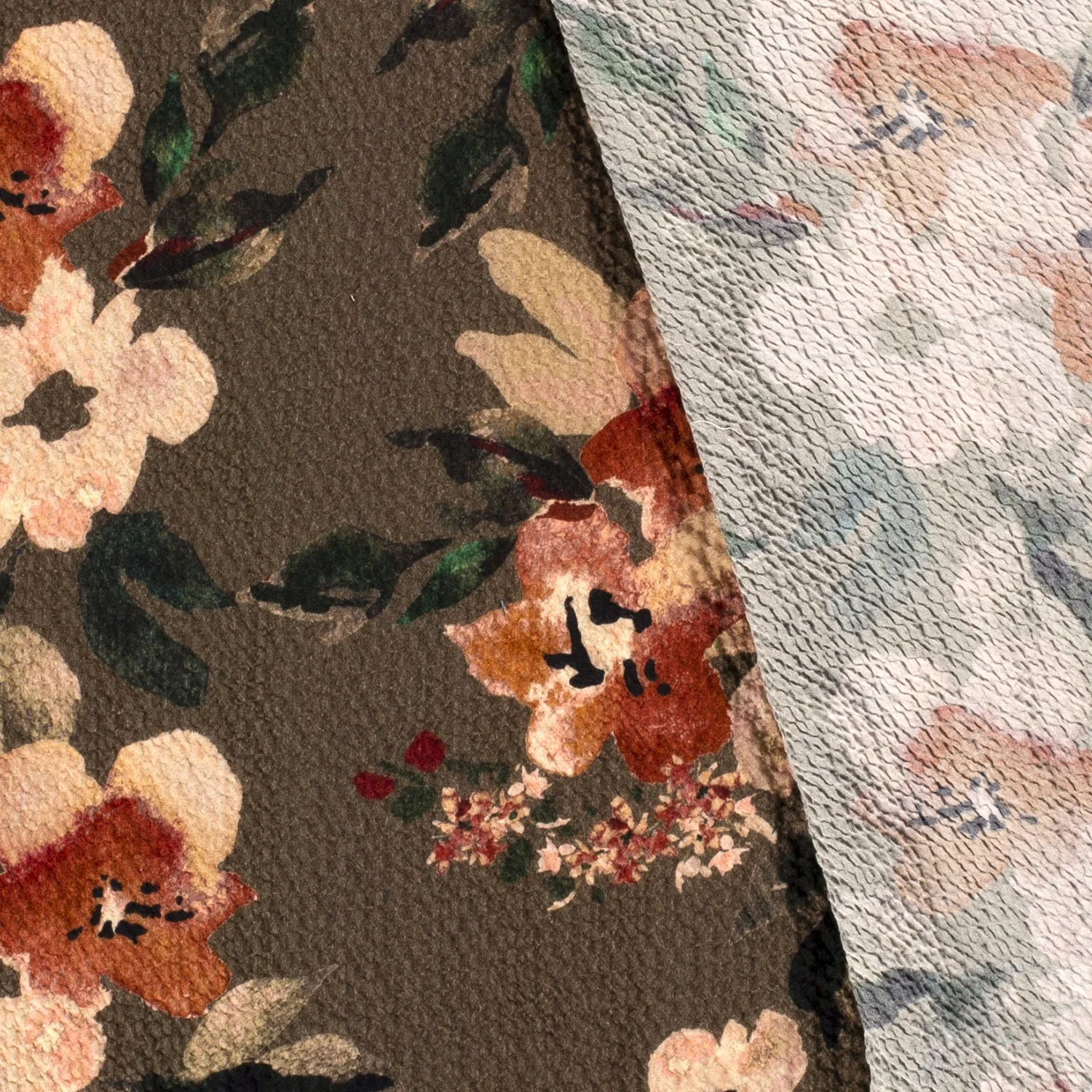 Bubbly Viscose Floral Olive Green - Image 4