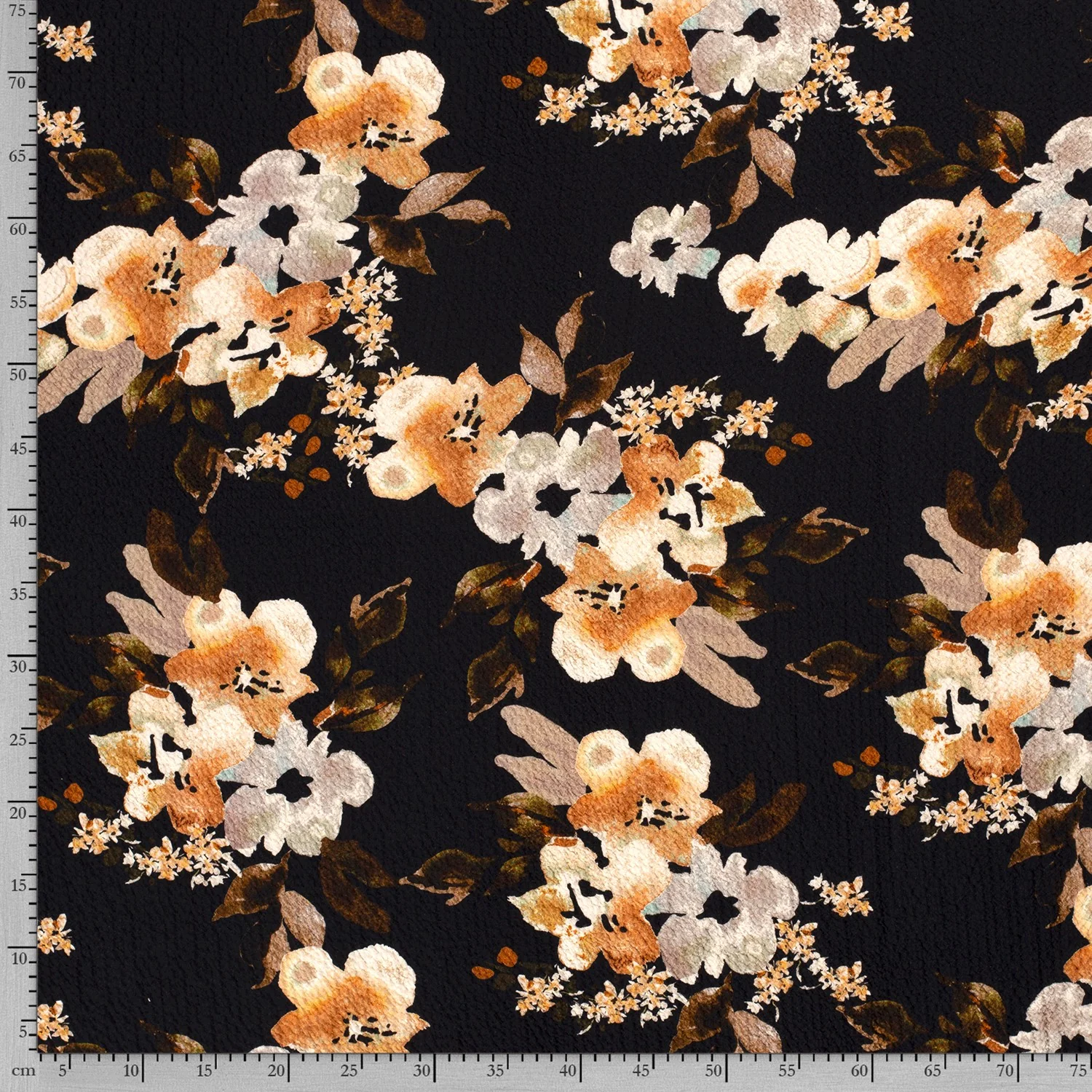 Bubbly Viscose Flowers Black - Image 5