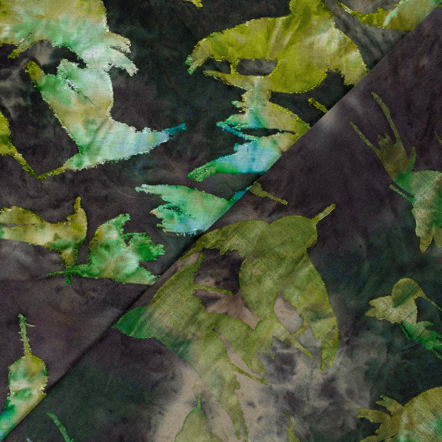 Burnout Jacquard - Tie Dye - Abstract - Green - 025 - Image 4