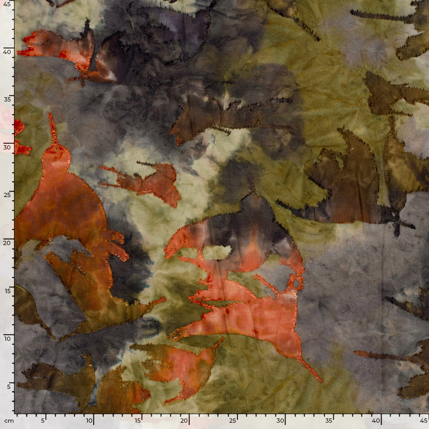 Burnout Jacquard - Tie Dye - Abstract - Khaki - 29/027 - Image 5