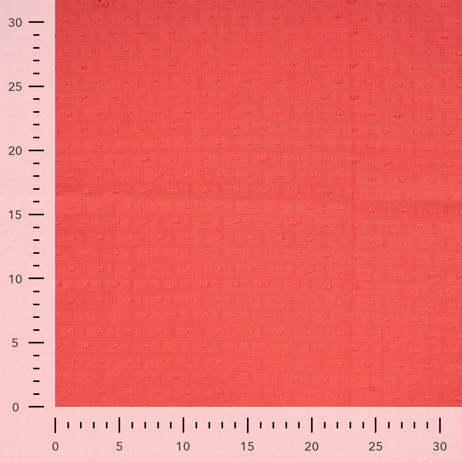 Cotton - Dots in woven structure - Coral - 02.145 - Image 4