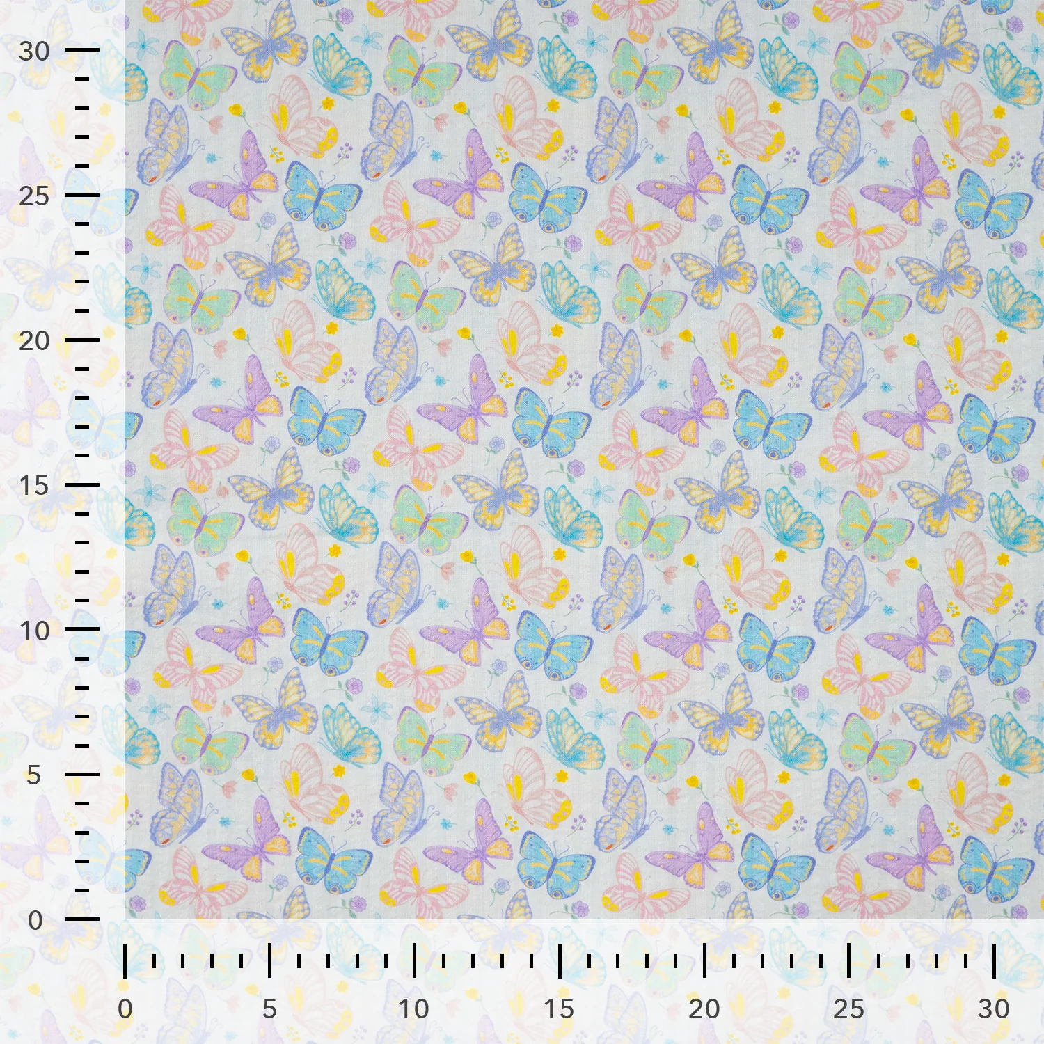 Cotton - Patterned - Butterflies - Pastel - 21.510 - Image 4