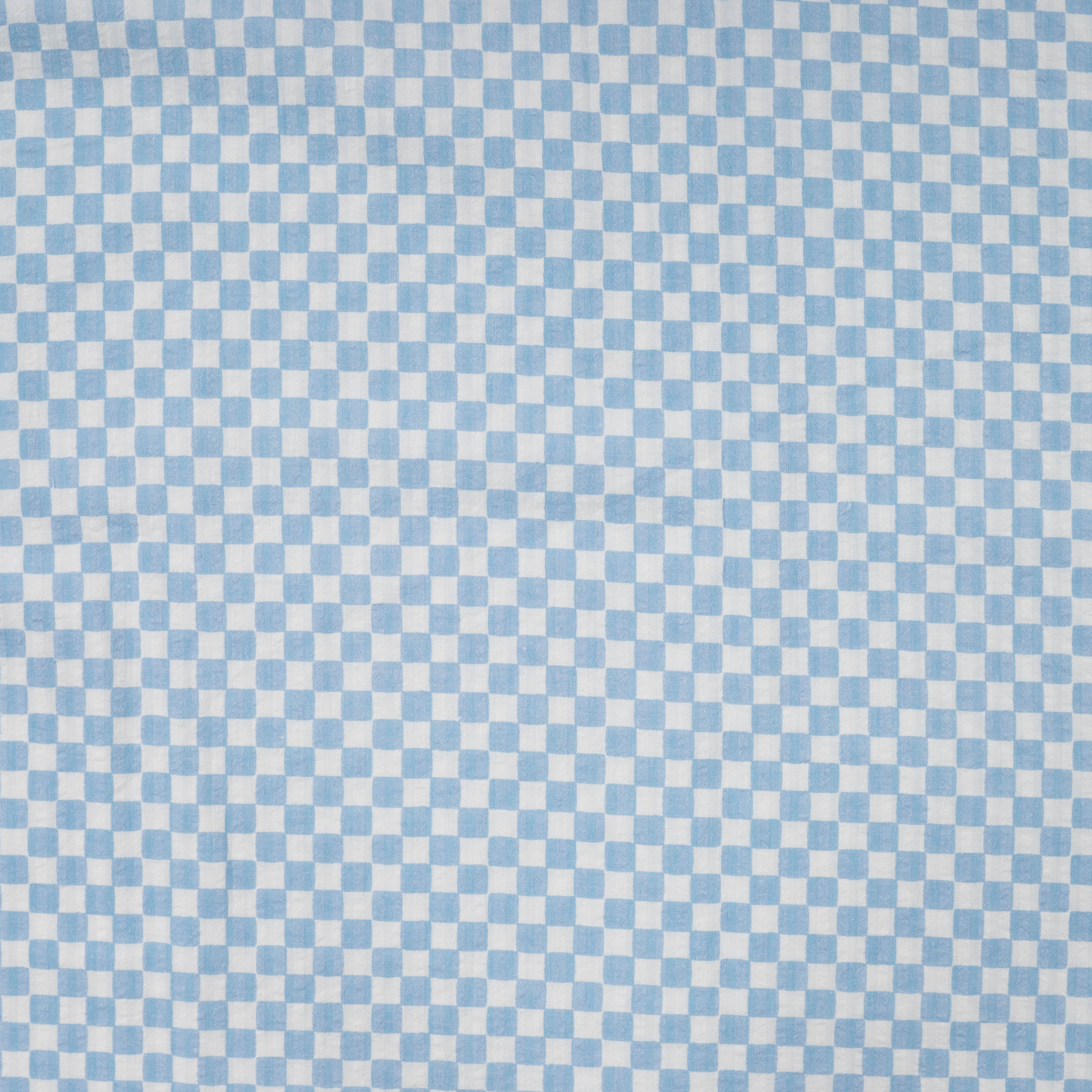 Cotton - Patterned - Checks - Soft - Blue - 17.920