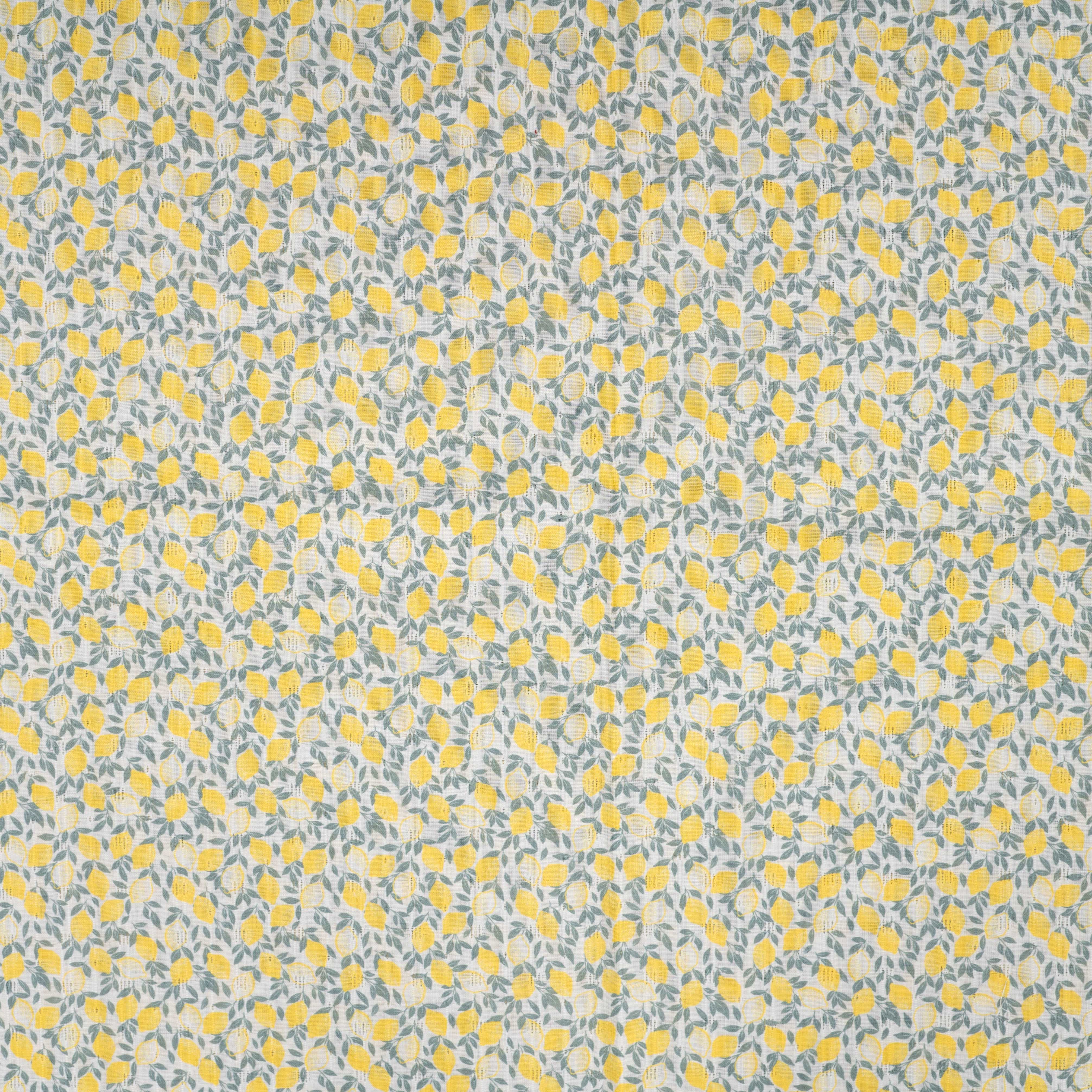 Cotton - Patterned - Woven hollow structure - Lemons - Yellow - 13.510