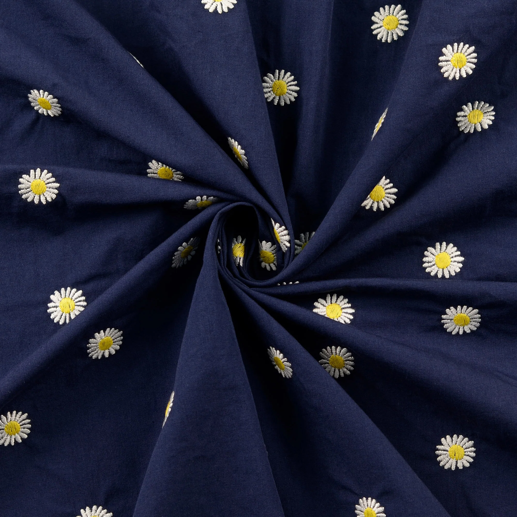 Cotton - Poplin - Embroidered - Priest collars - Navy blue - 5026 - Image 2