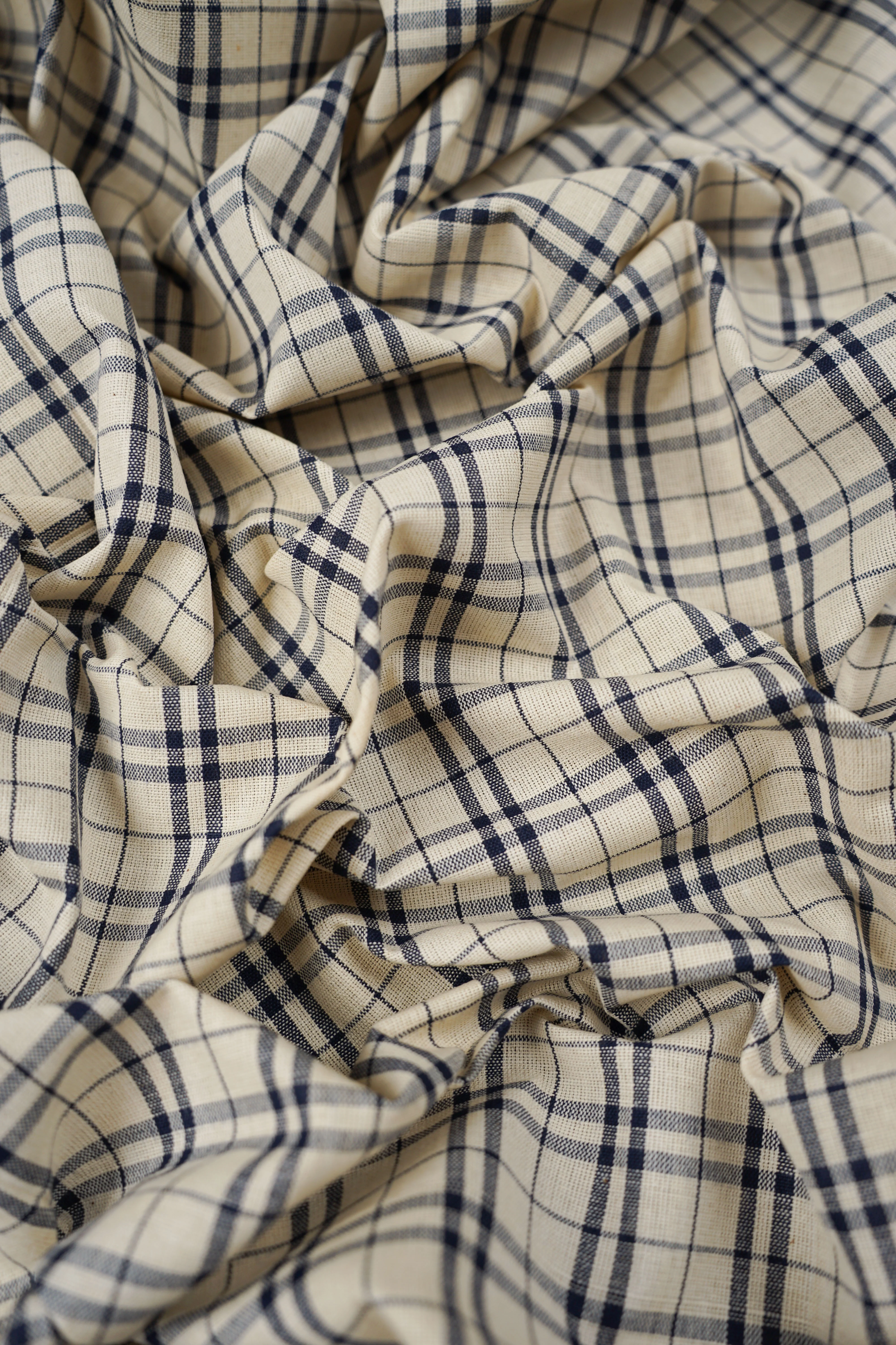 Cotton - Rustic - Plaid - Birgitte - Navy blue - 56 - Image 2
