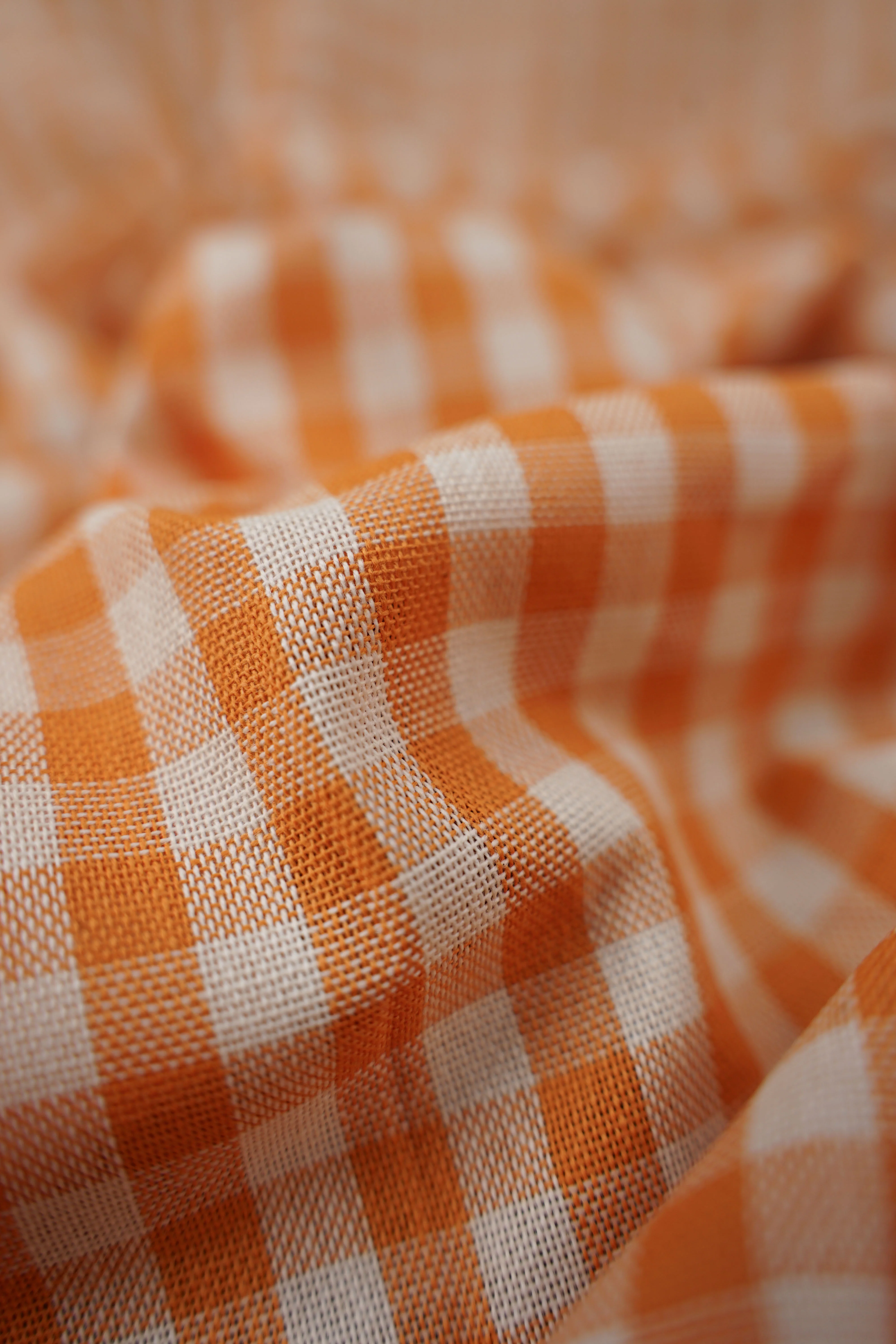 Cotton - Rustic - small square - Orange - Image 3