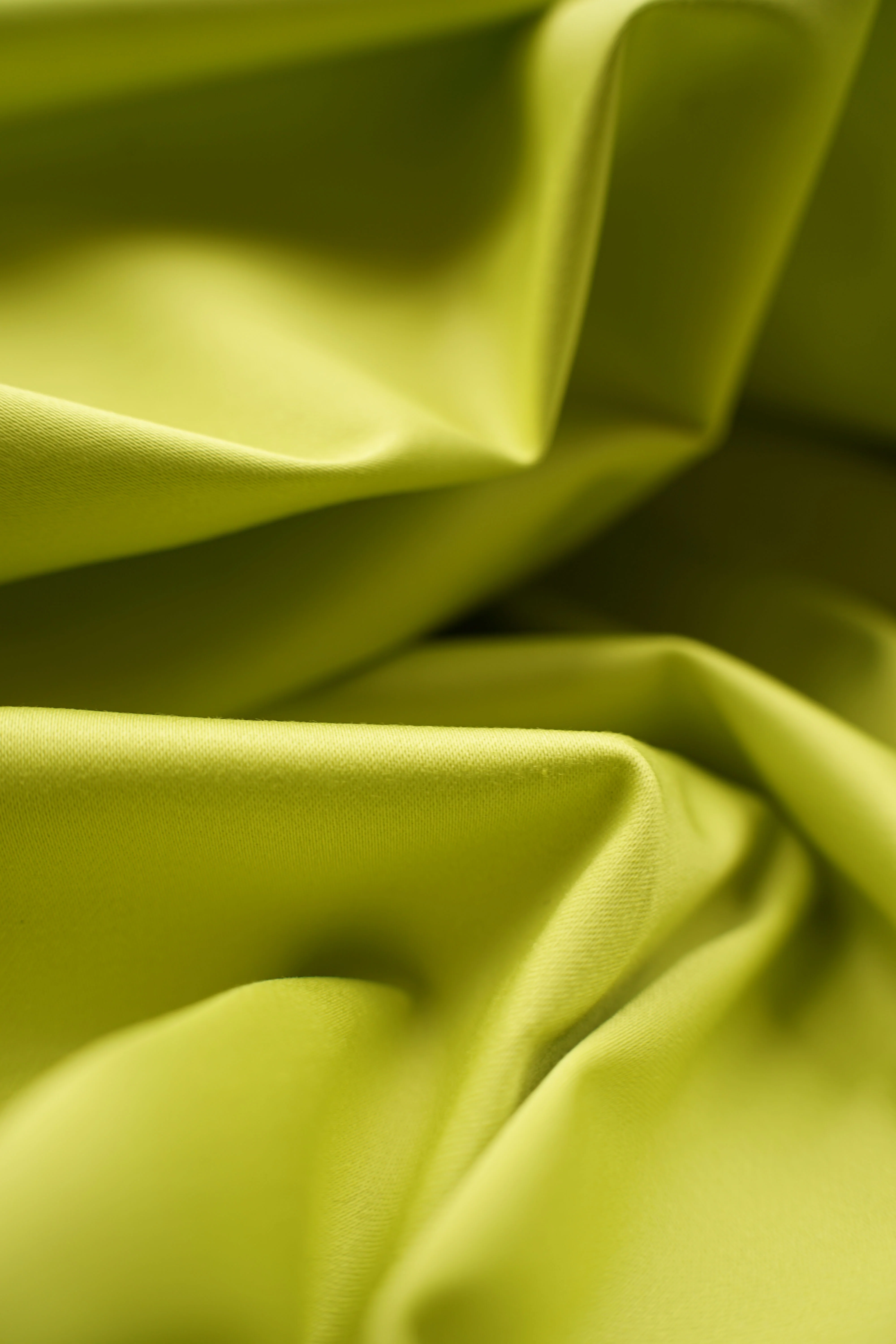 Cotton satin - Firm - Stretch - Lime green - Image 3