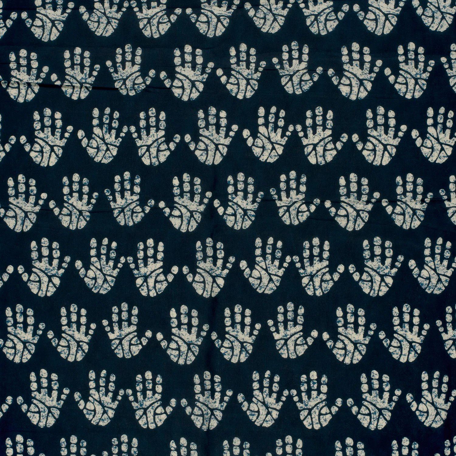 Cotton - Voile - Patterned - Hands - Indigo - 006 - Image 2