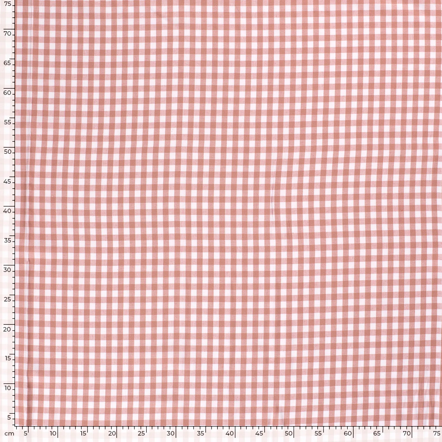 Cotton - Yarn dyed - Poplin - Check - Medium - Old pink - 014 - Image 5