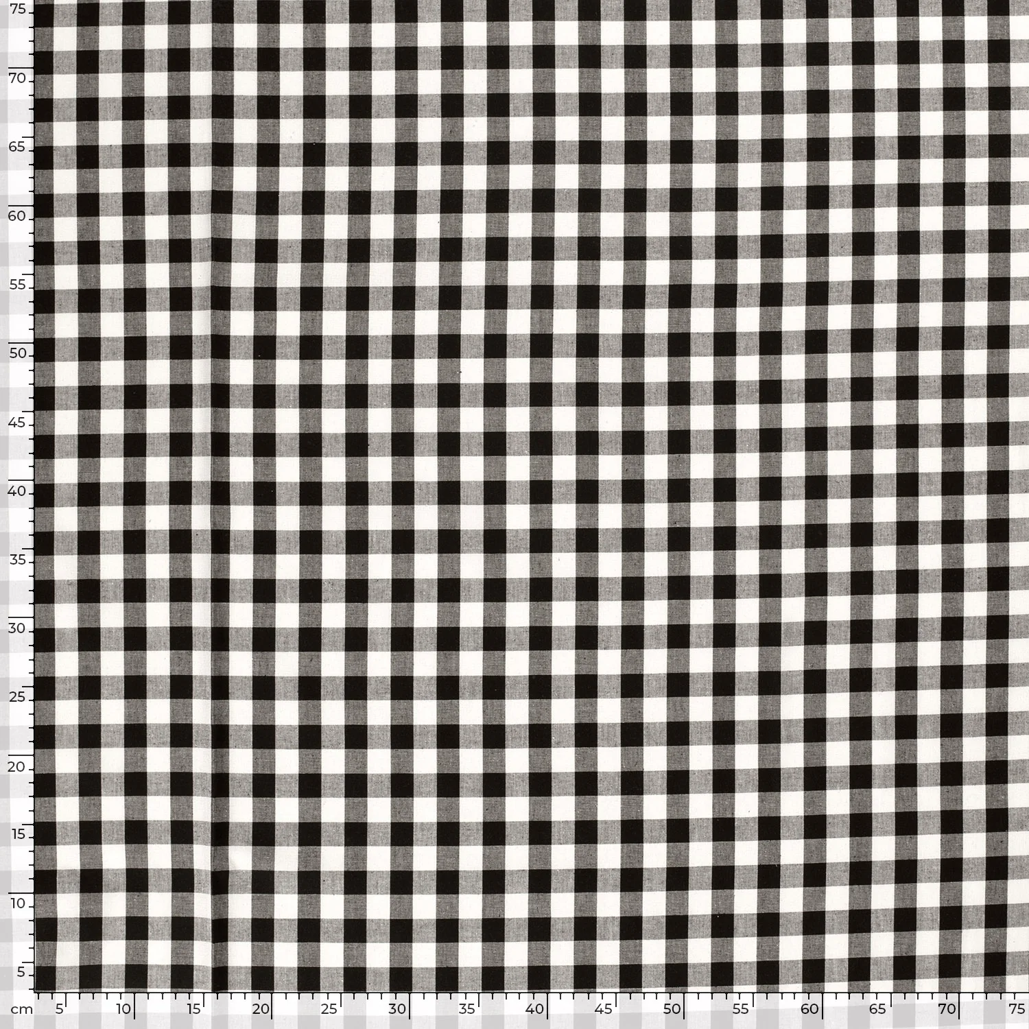 Cotton - Yarn dyed - Poplin - Plaid - Large - Black - 069 - Image 5