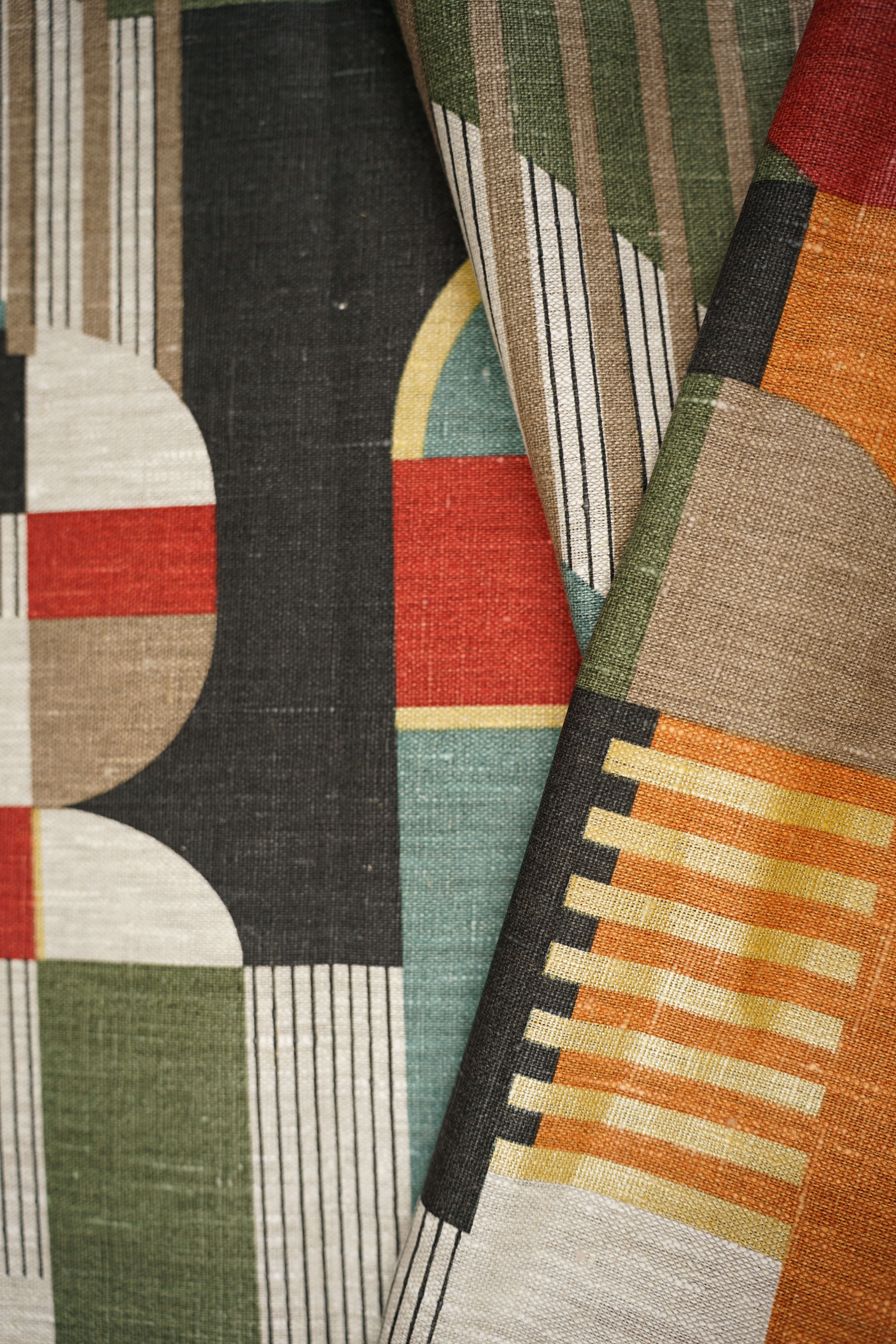 Curtain fabric - Linen - Patterned - Abstract - Bauhaus - Image 2