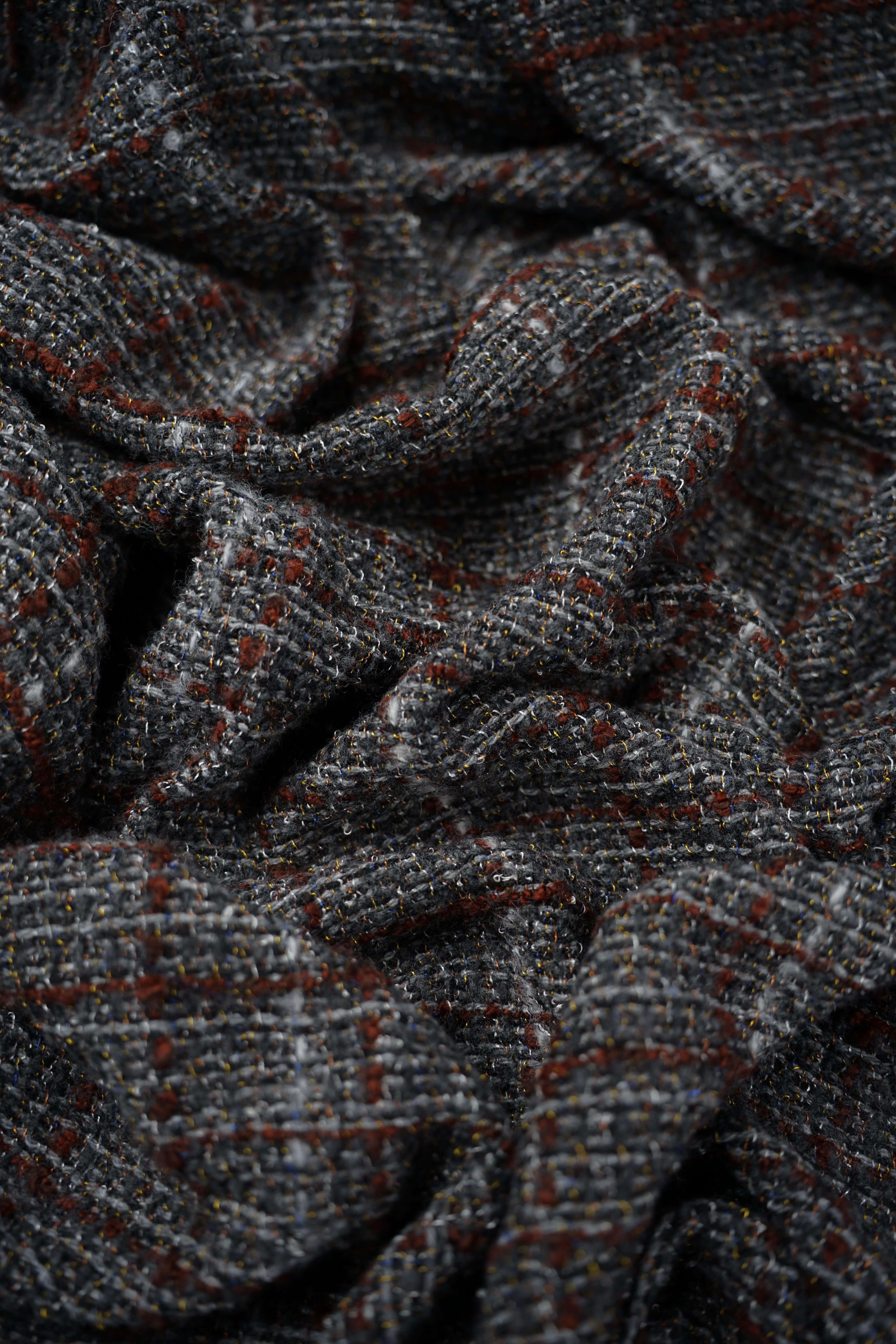 Deadstock - Coat - Check - Grey, Brown - DY111