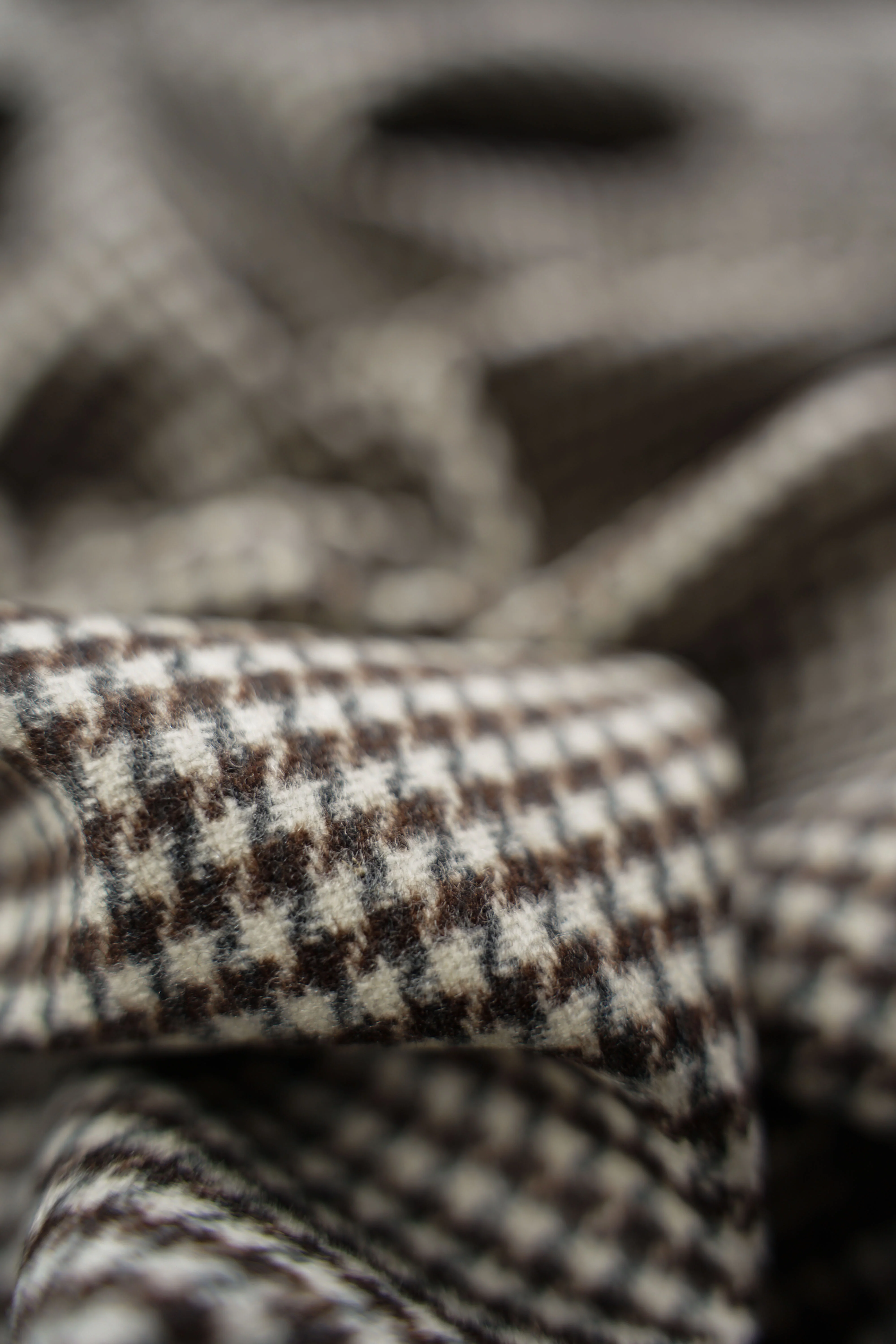 Deadstock - Coat - Tweed - Hound - Brown, White - DY147 - Image 4