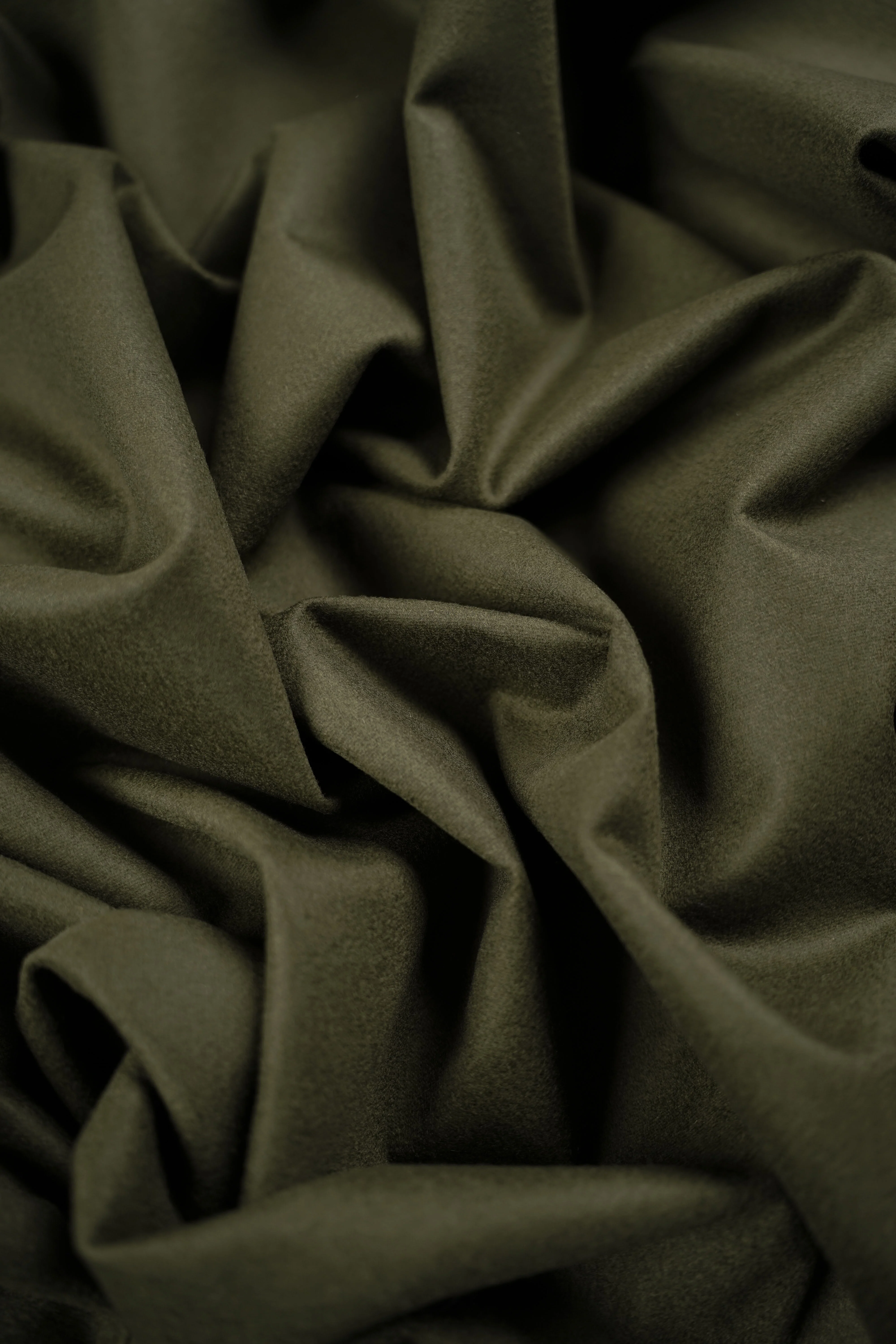 Deadstock - Coat - Wool, Synthetic Back - Forest Green/Black - DY137