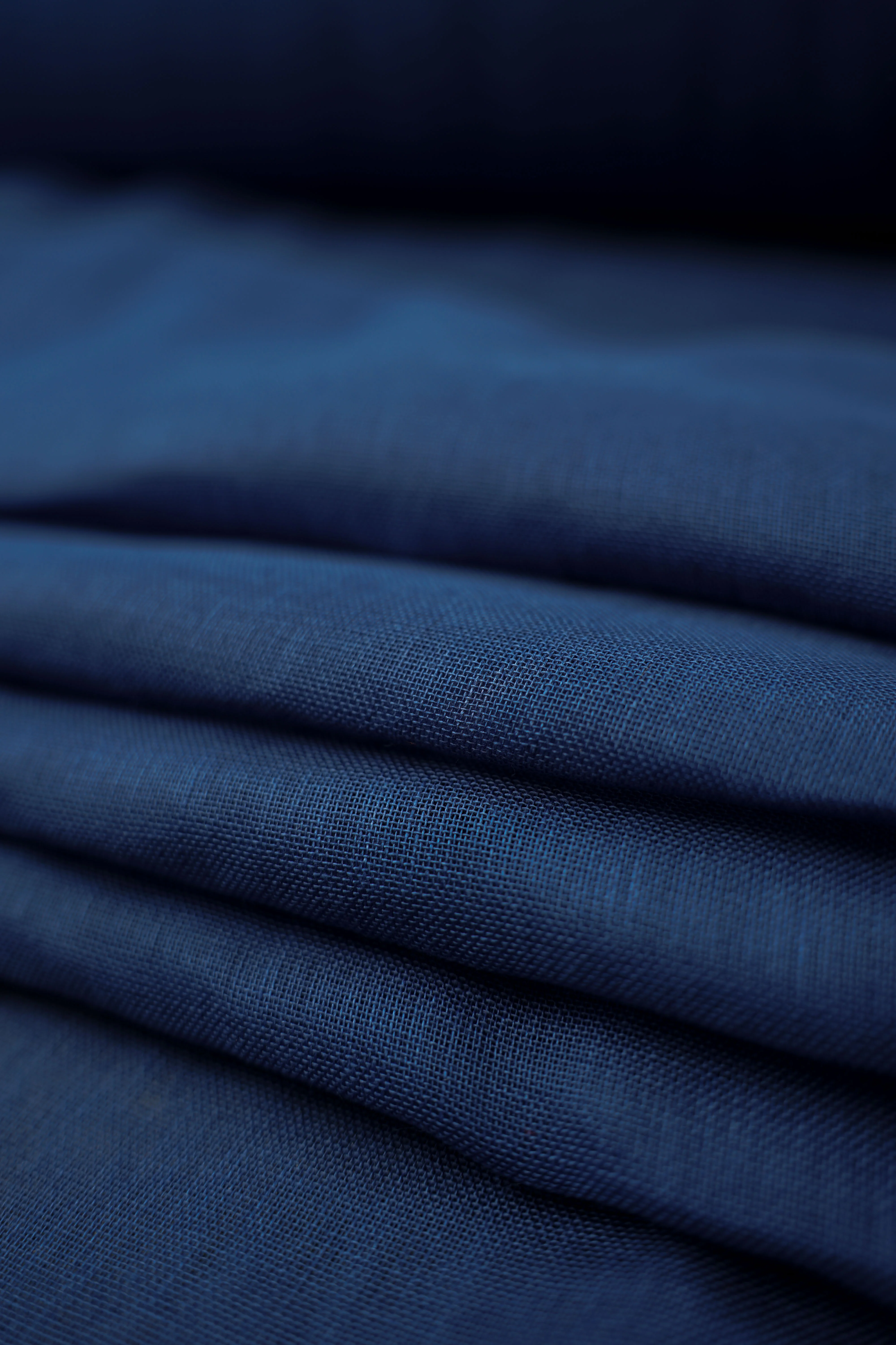 Deadstock - Linen, Cotton - Thin - Blue - DI14 - Image 2