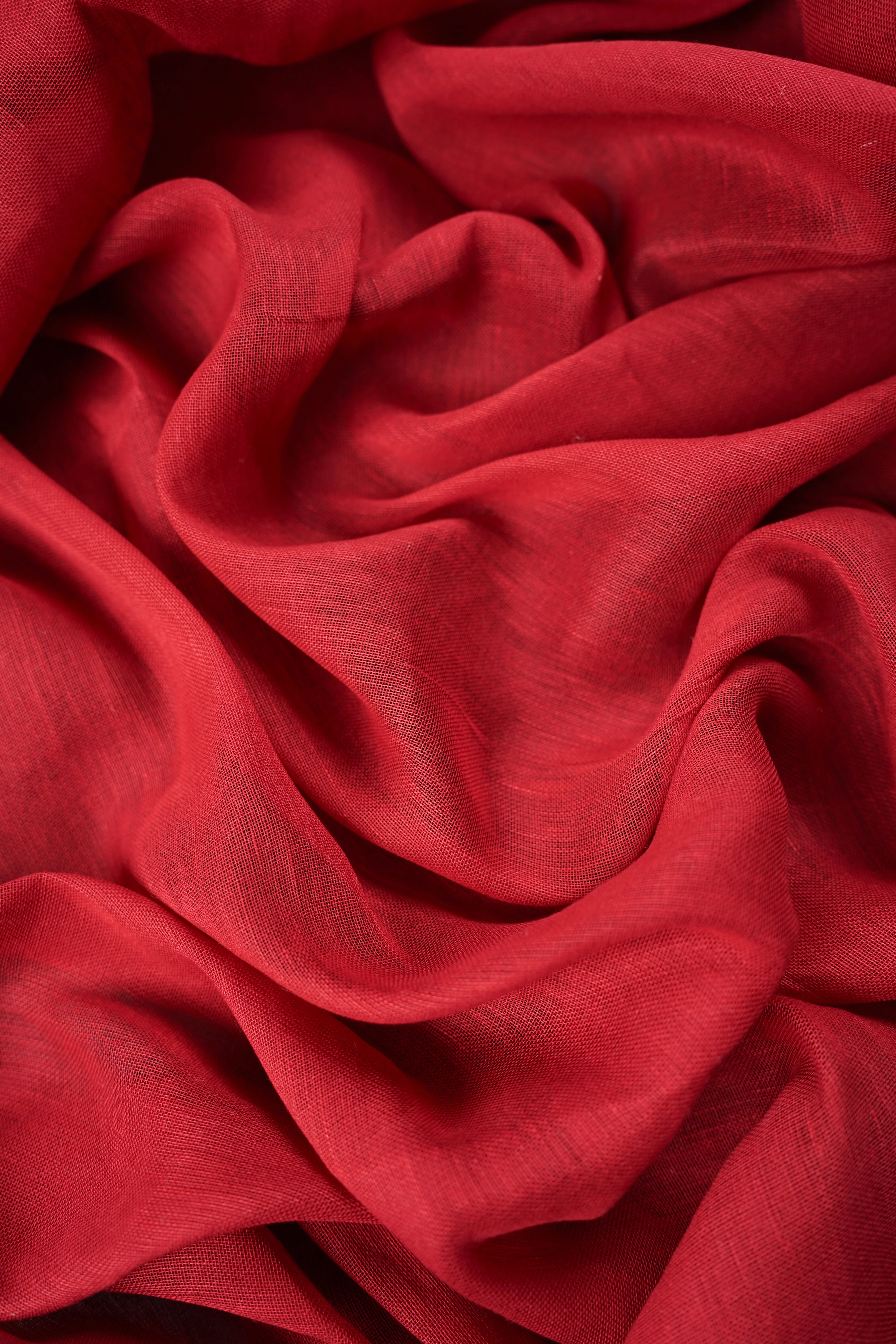 Deadstock - Linen, Cotton - Thin - Raspberry Red - DI18