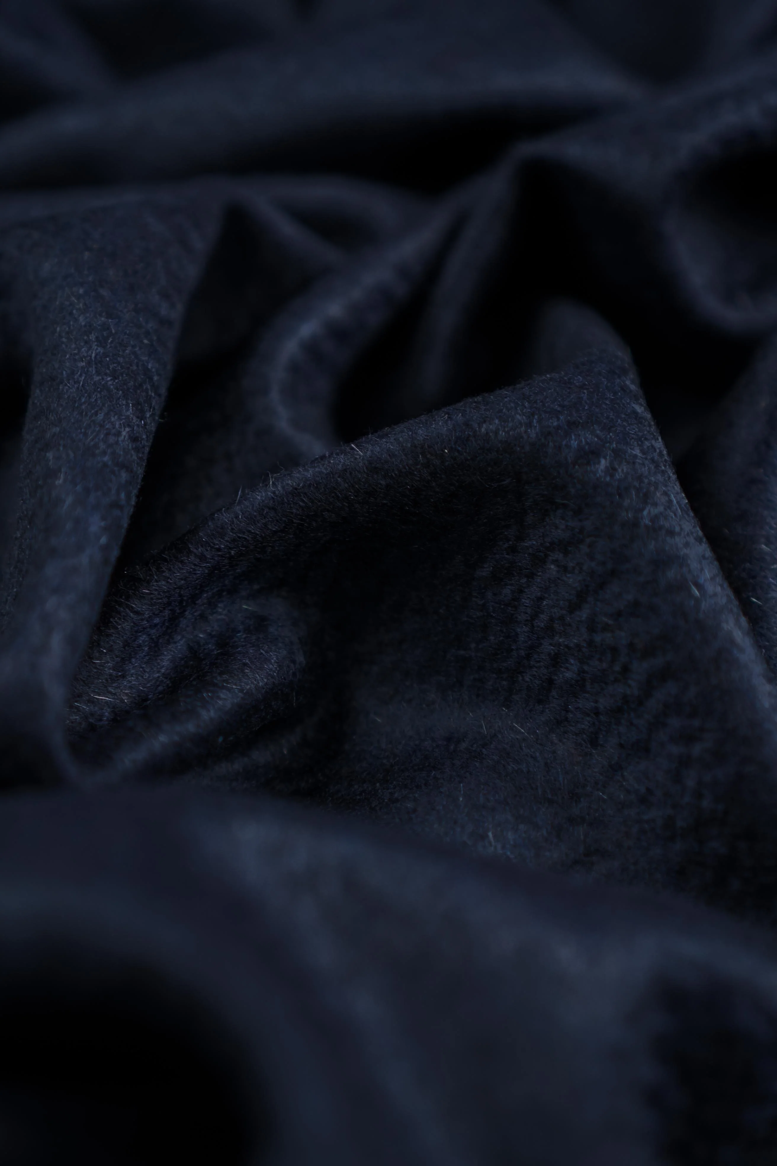 Deadstock - Luxurious - Cashmere - Longhair - Luster - Navy Blue - C20 - Image 3