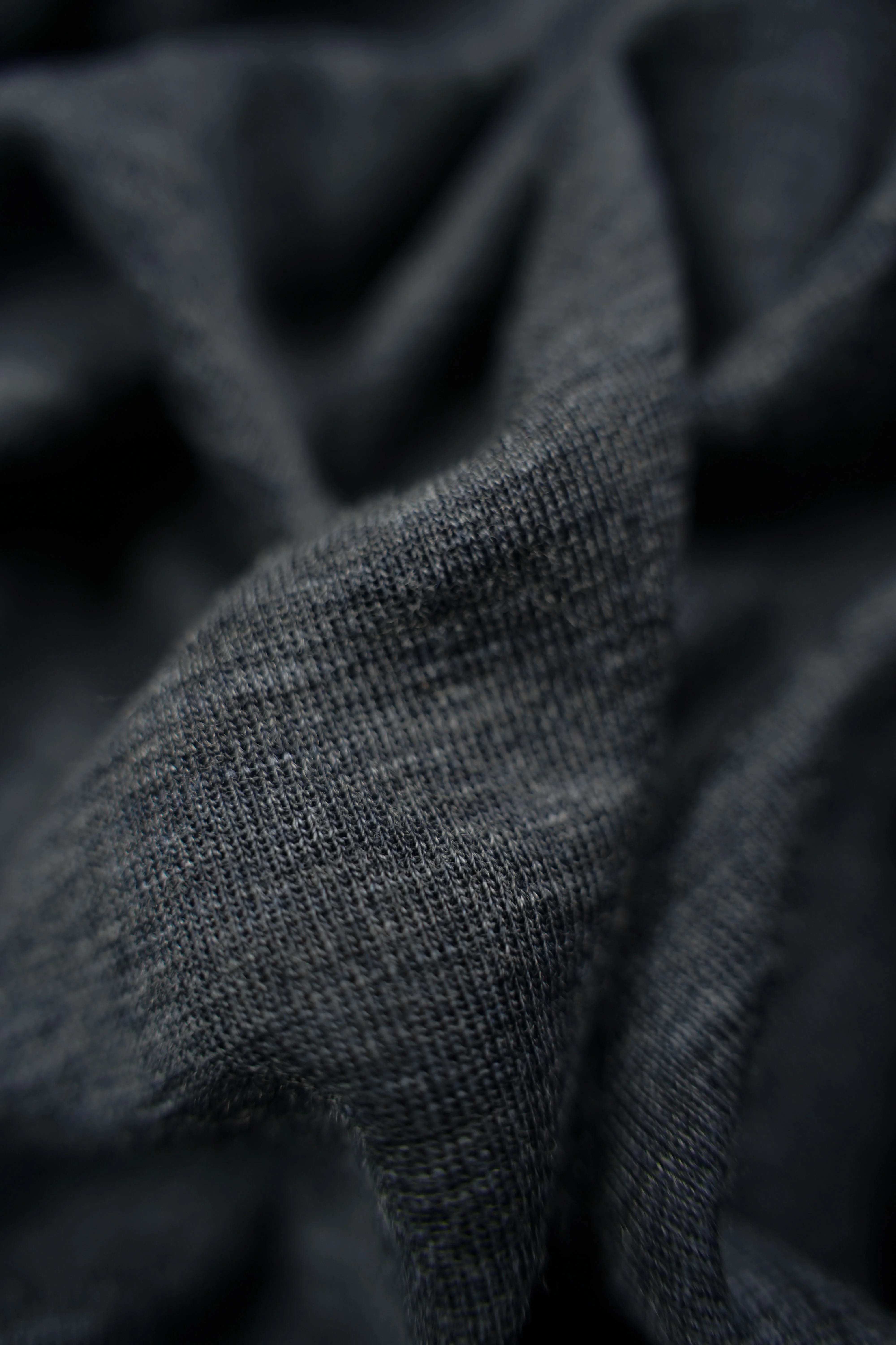 Deadstock - Merino wool - Jersey - Anthracite - DT21 - Image 5