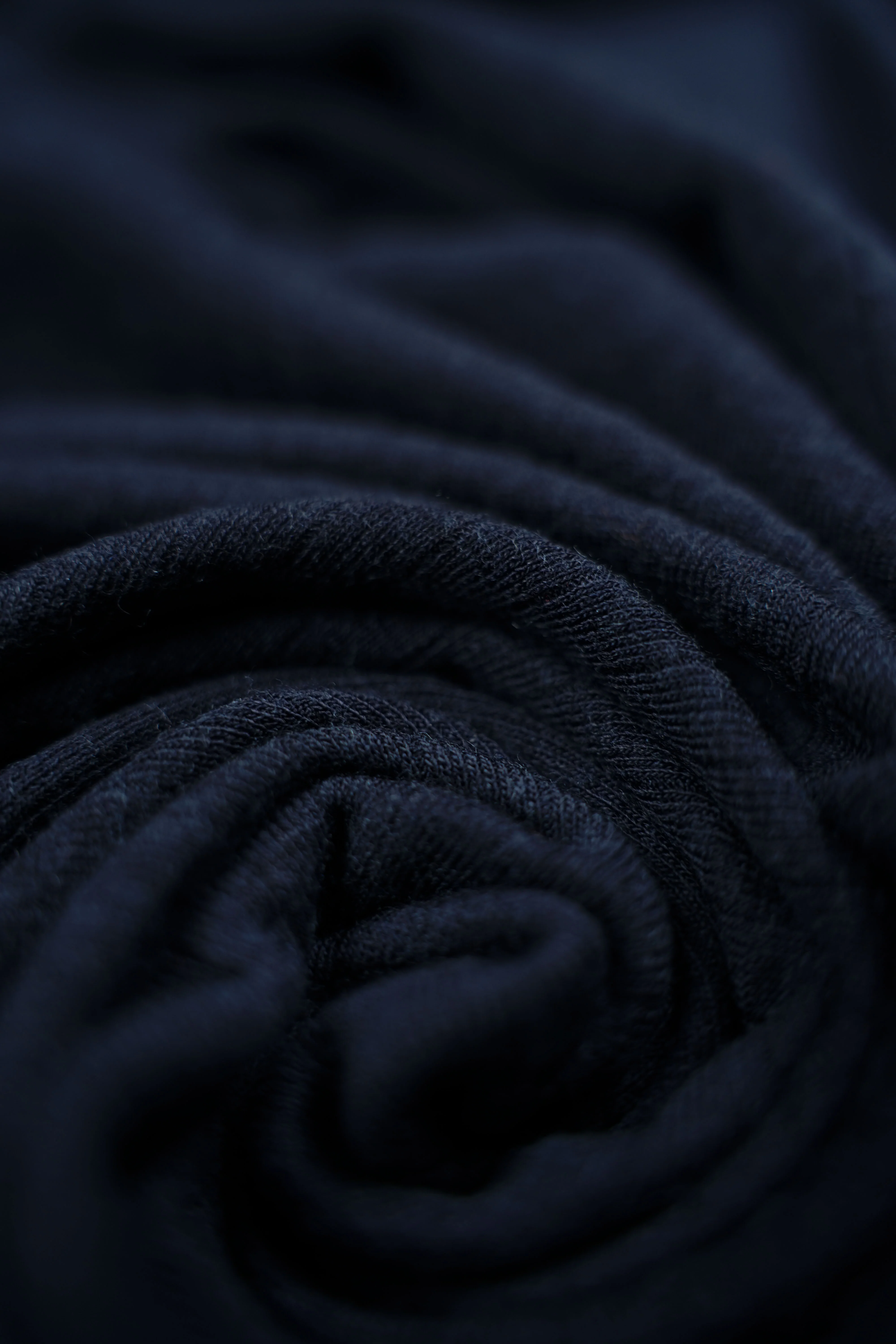 Deadstock - Merino wool - Silk - Jersey - Ribbed - Navy blue - DT16 - Image 4