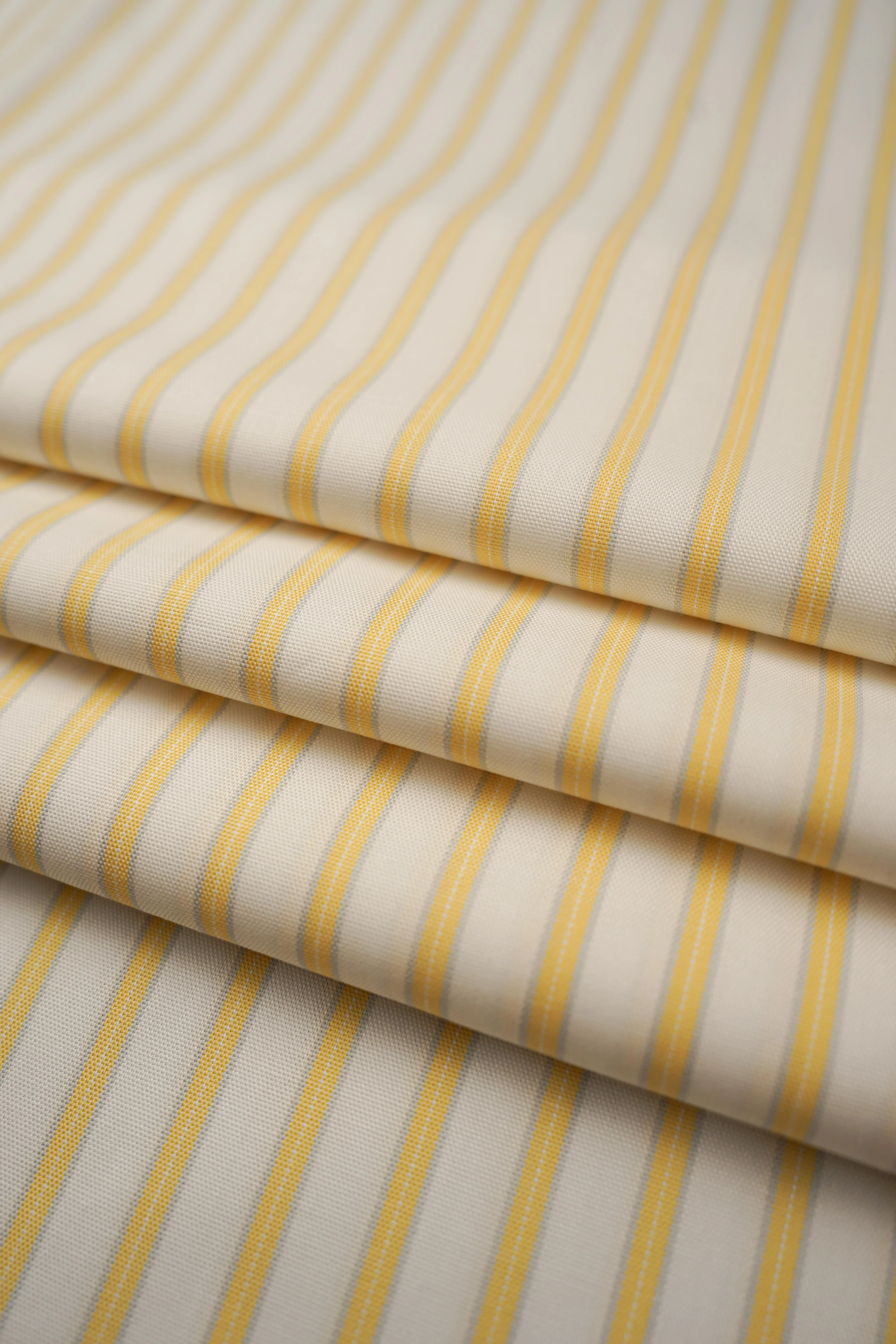 Deadstock - Shirt Fabric - Cotton - Stripe - Yellow - DS222