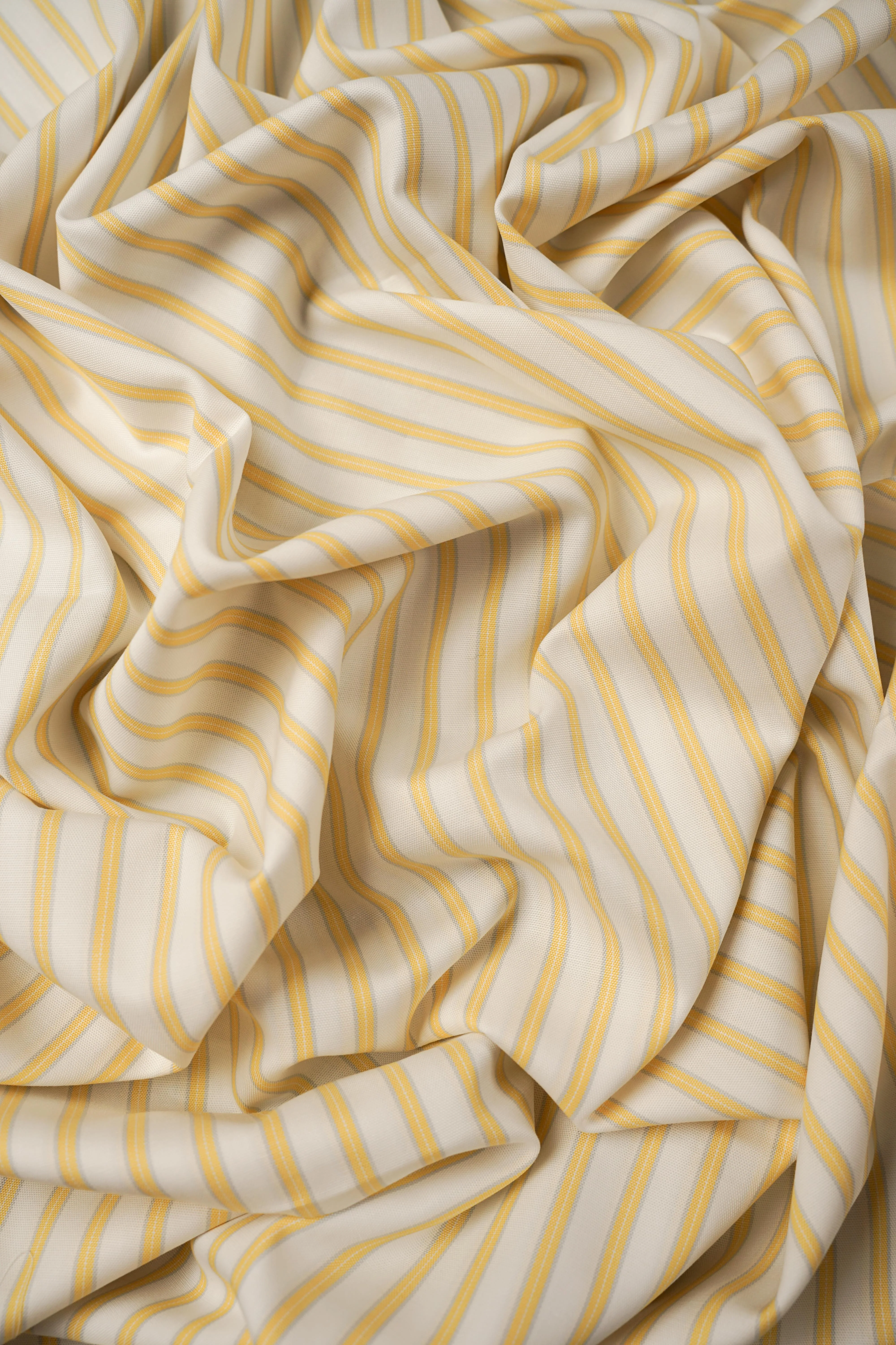 Deadstock - Shirt Fabric - Cotton - Stripe - Yellow - DS222 - Image 2