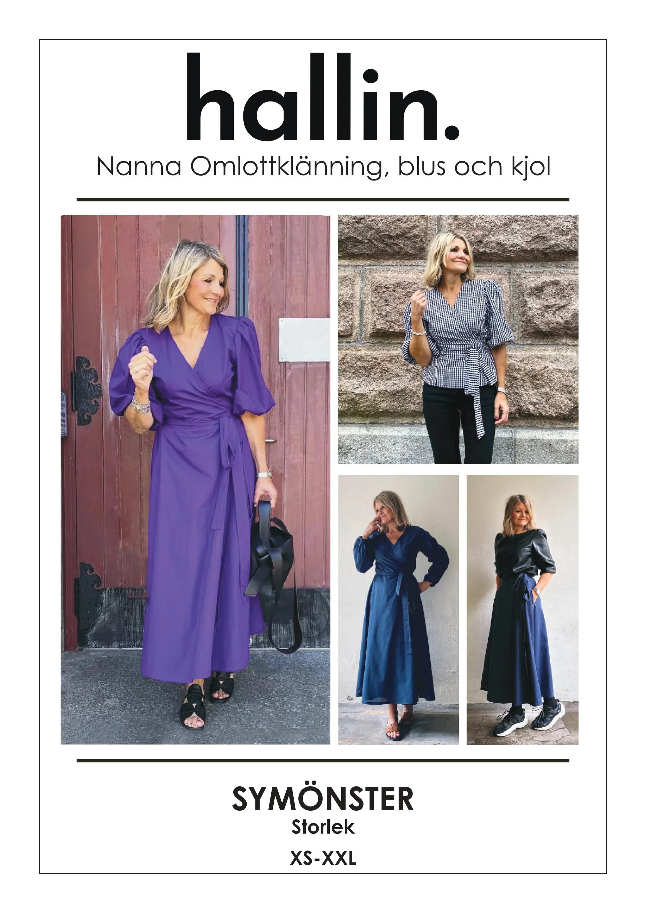 Hallin Sewing Pattern Wrap Dress, Blouse & Skirt Nanna