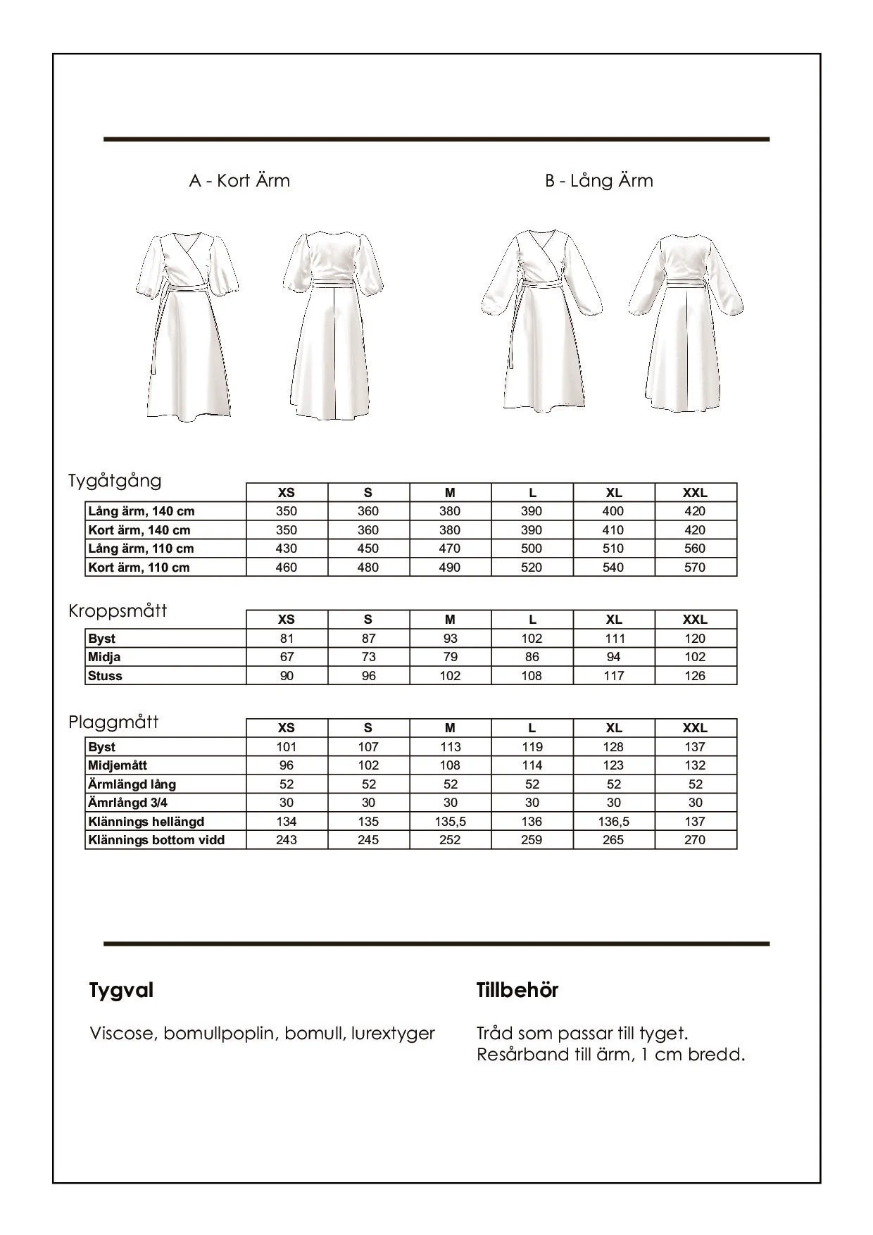 Hallin Sewing Pattern Wrap Dress, Blouse & Skirt Nanna - Image 2