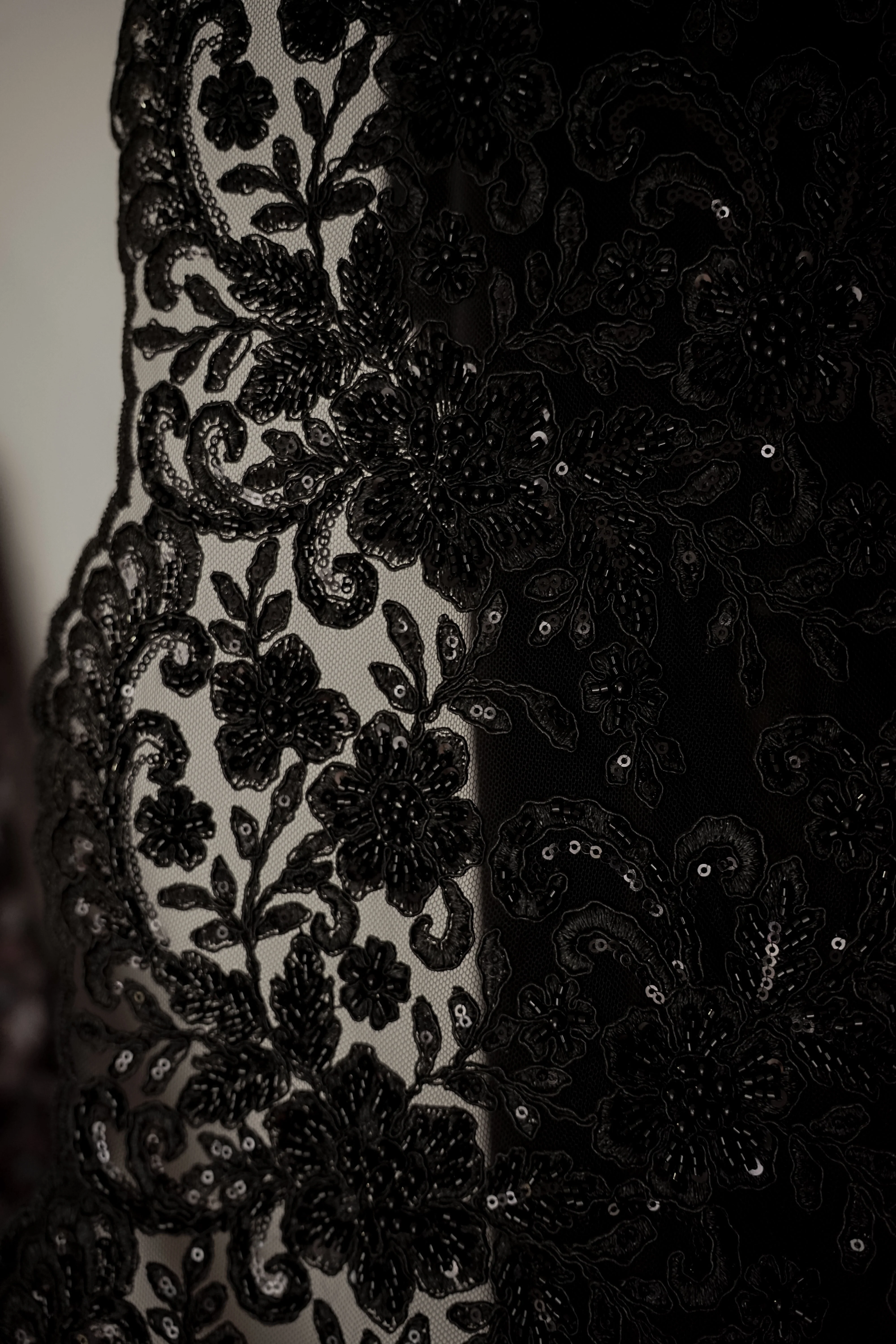 Italian - Exclusive - Beading - Tulle - Enchanted - Black - Image 2