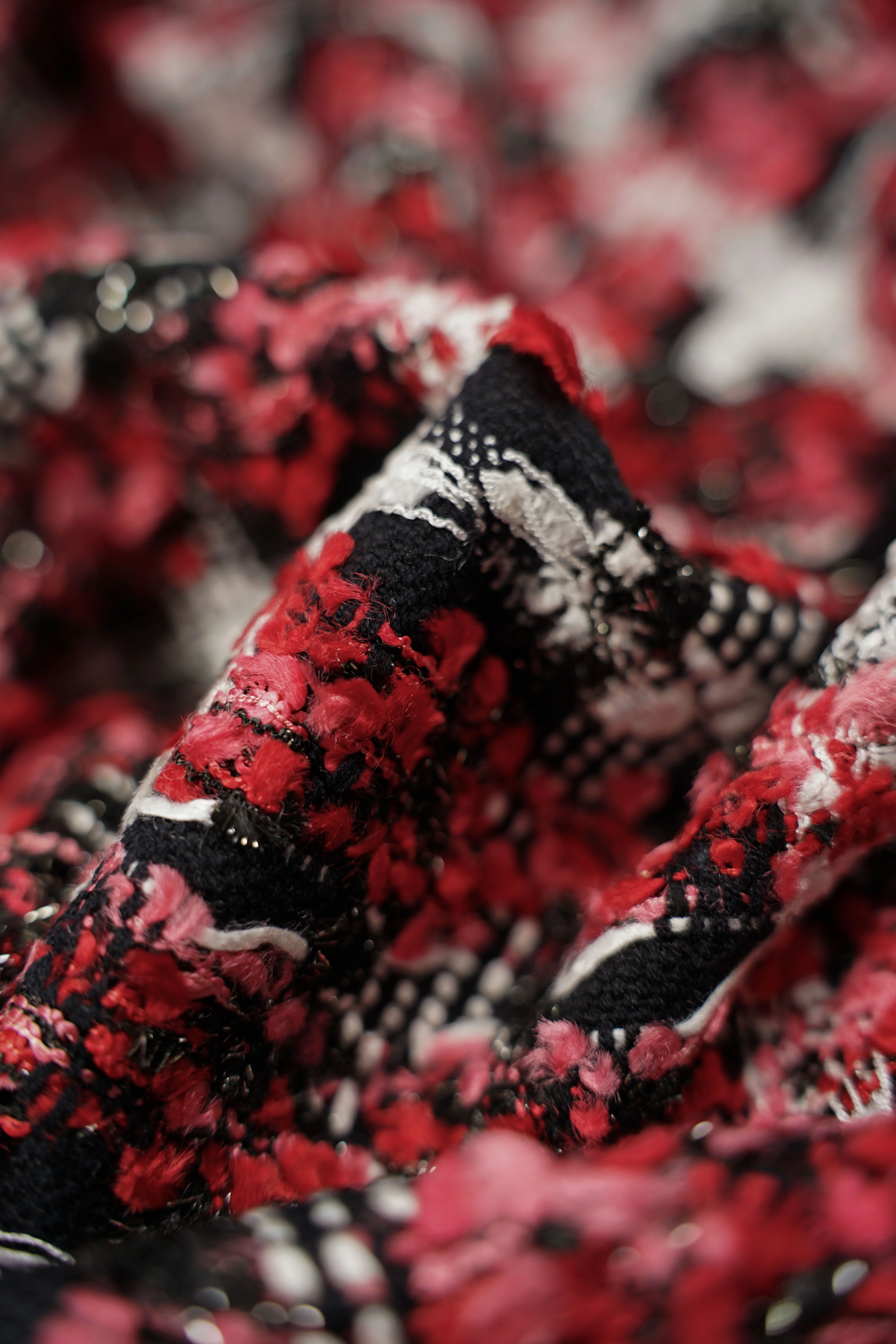 Italian Jacket fabric - "Chanel-Look" - Cotton, viscose - Red - fg.29 - Image 3