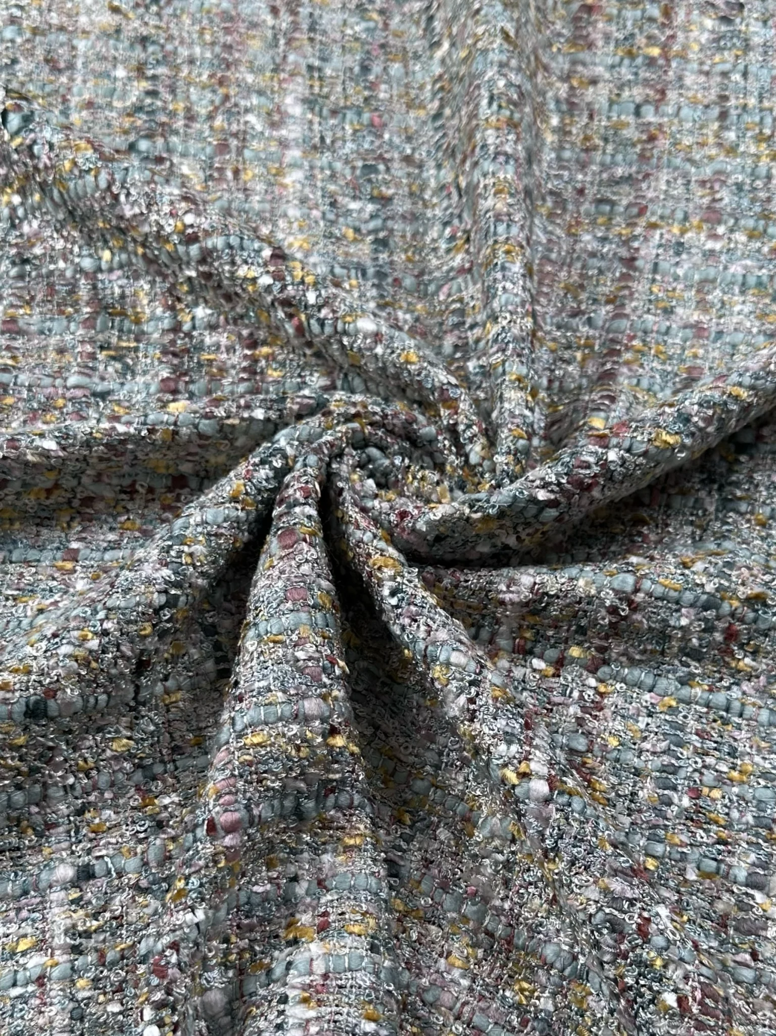 Italian Jacket Fabric - "Chanel-Look" - Viscose - Mint (U3) - Image 3