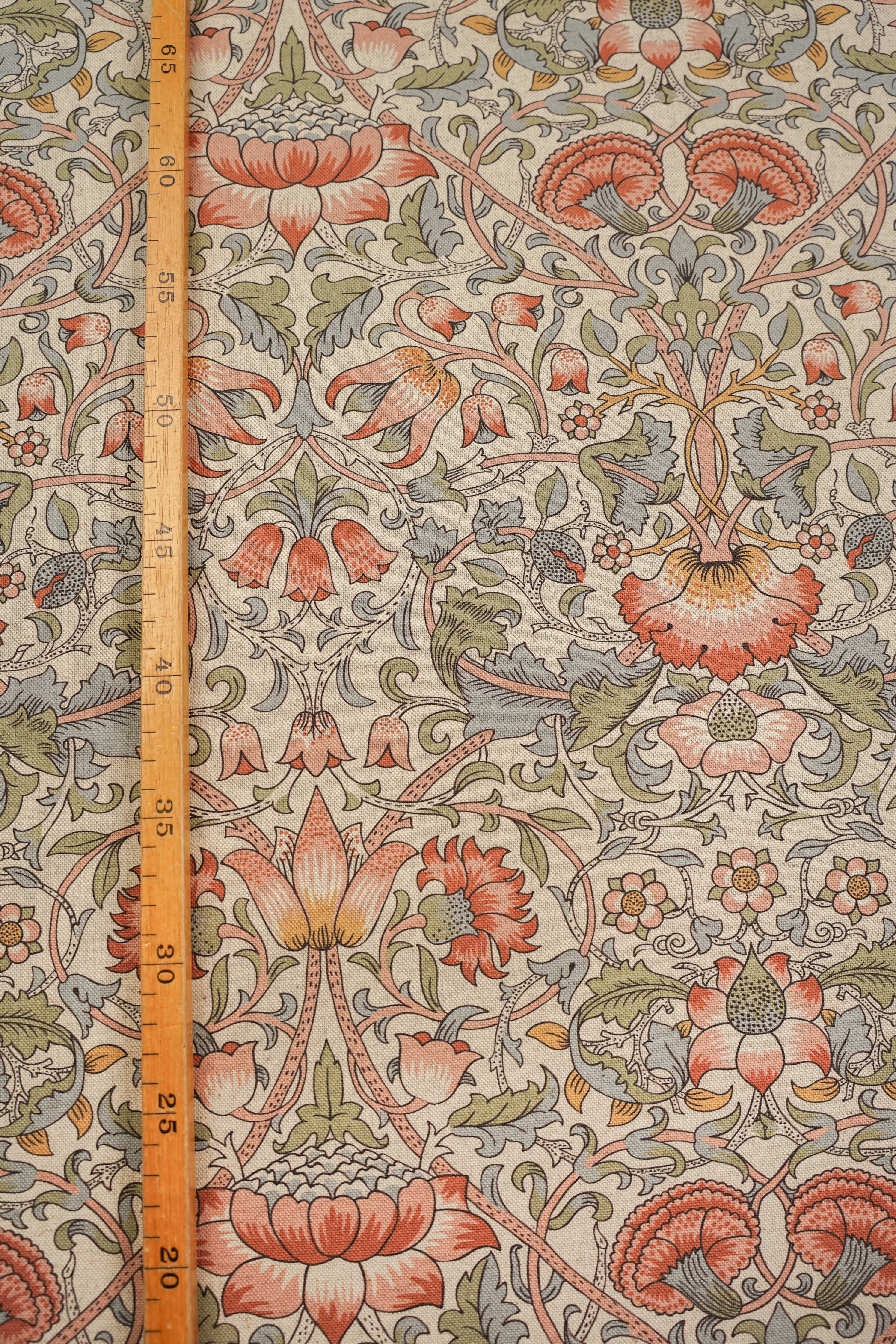 Jugend Patterned Upholstery Fabric Curtain Fabric - Strictly Blooming - Pink - Image 6