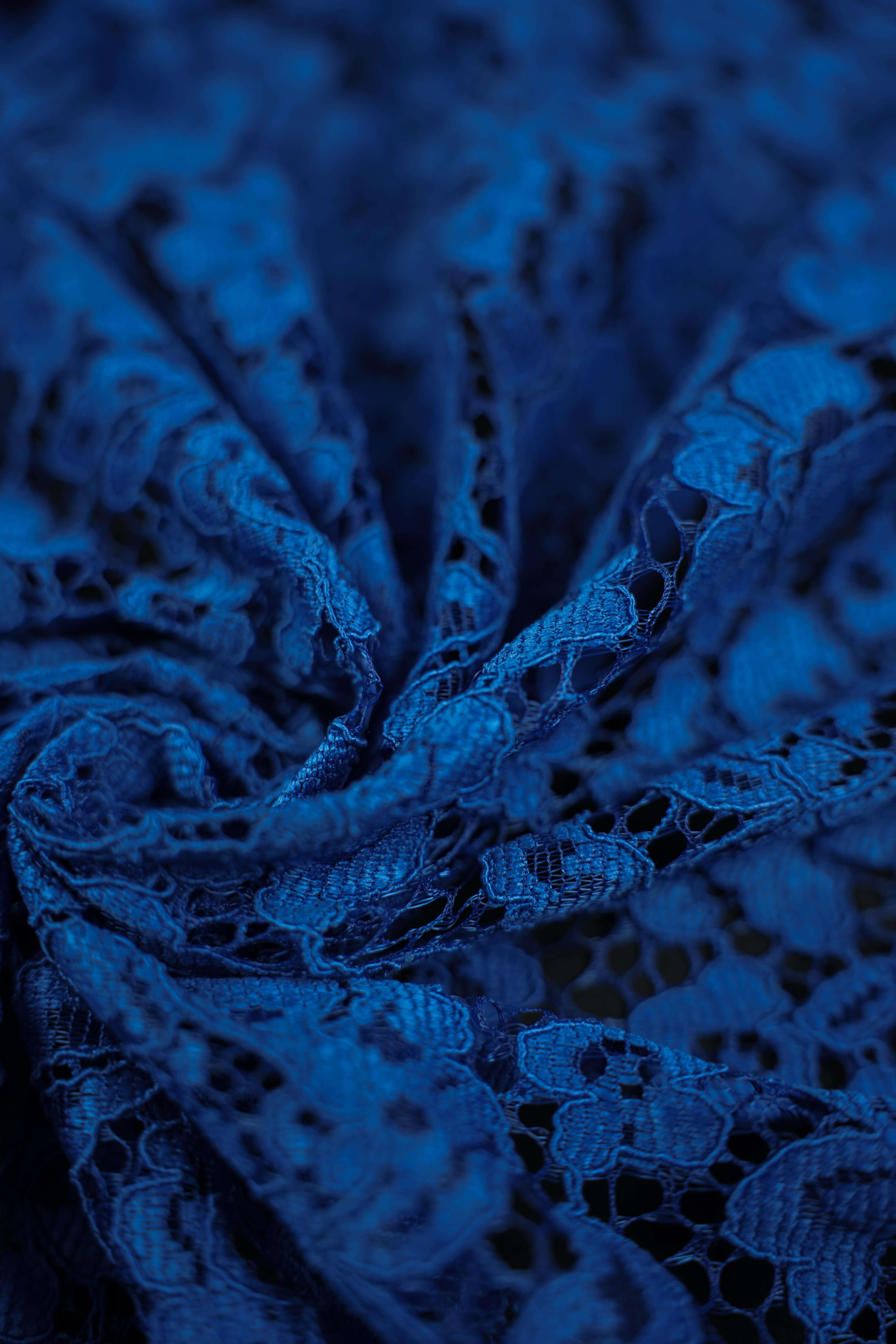 Lace - Heavy - Flowers - Cobalt - 006 - Image 6