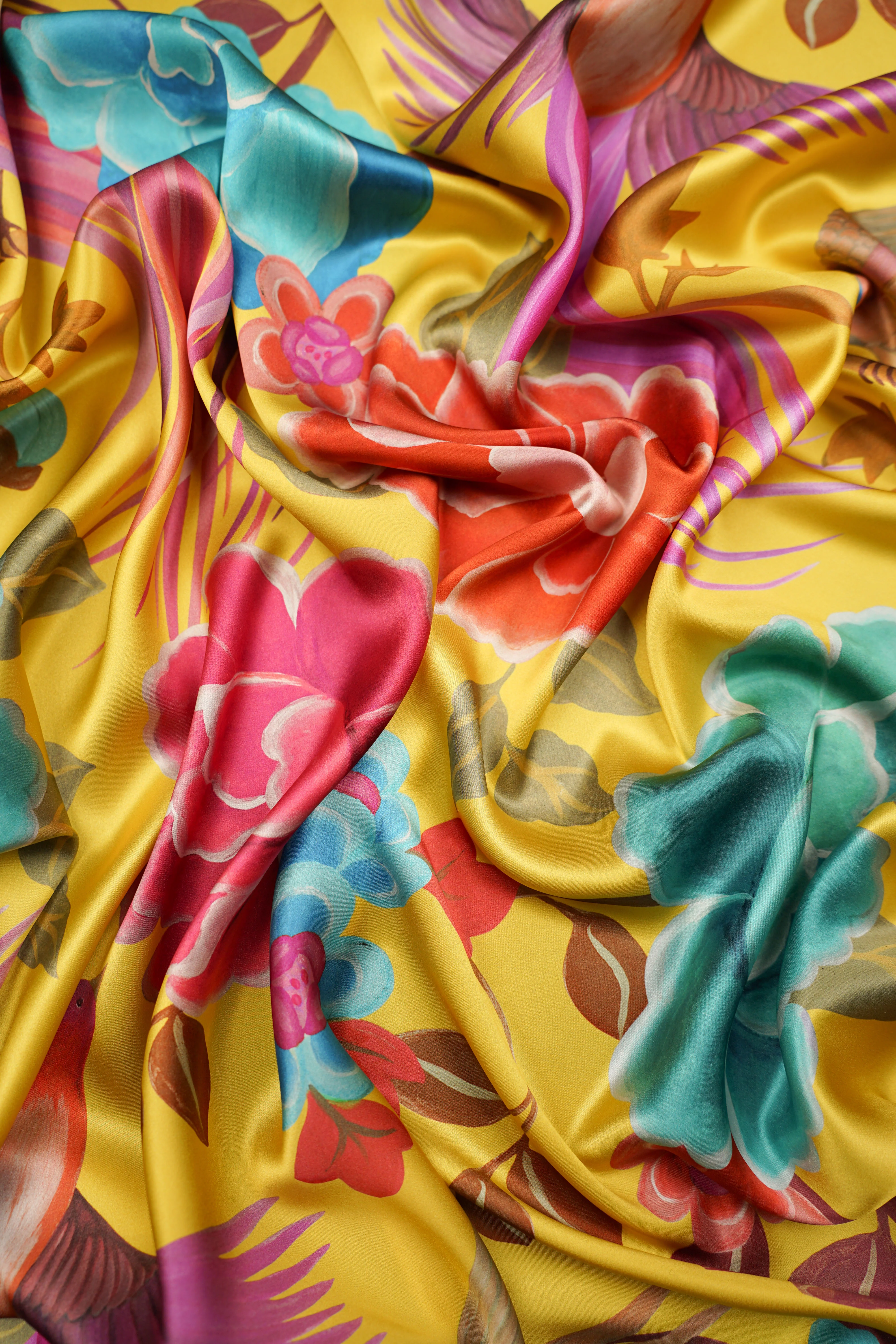 Liberty - Silk Satin - Tropical Shawl C - Image 3
