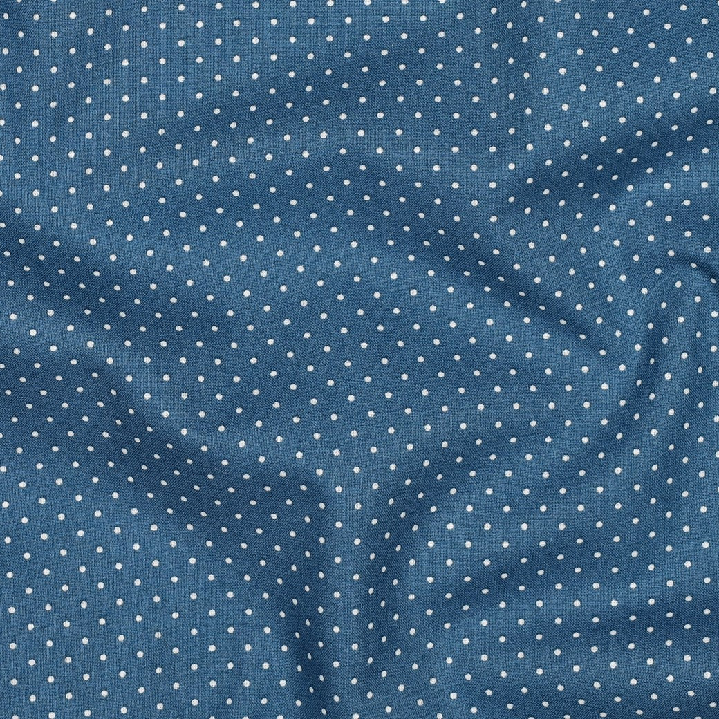 Mönstrat - Bomullspoplin - Petit Dots - Blue - 025 - Image 2