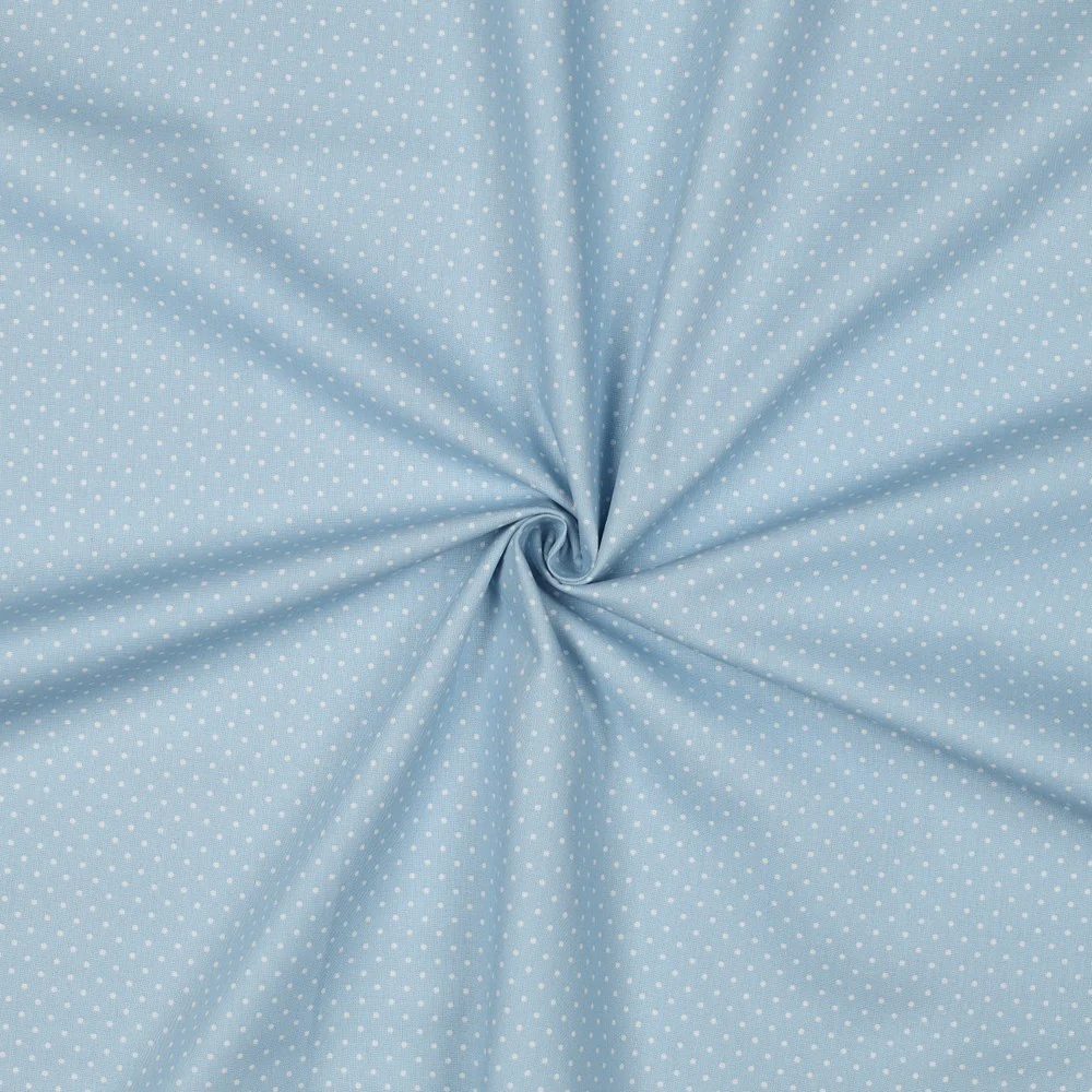 Mönstrat - Bomullspoplin - Petit Dots - Light blue - 020