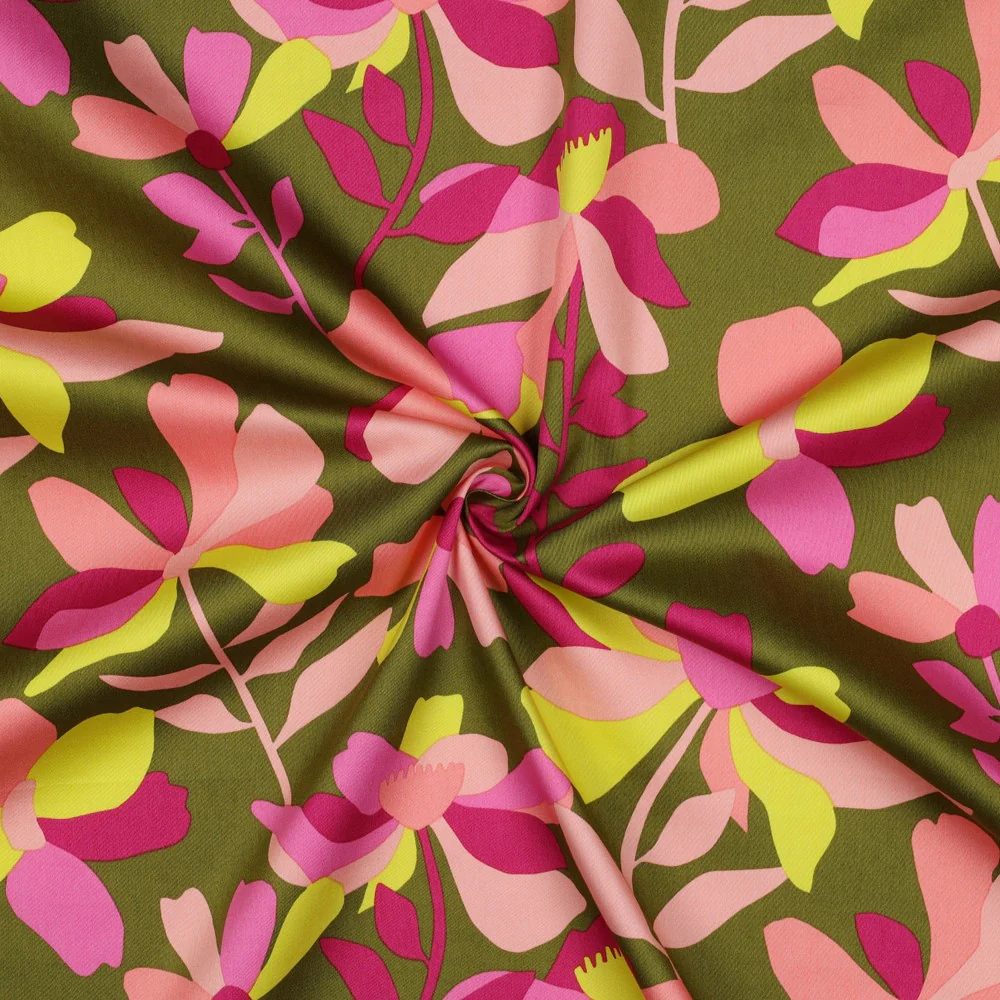 Nerida hansen - Cotton satin - Cloverdale - Moss green - 002