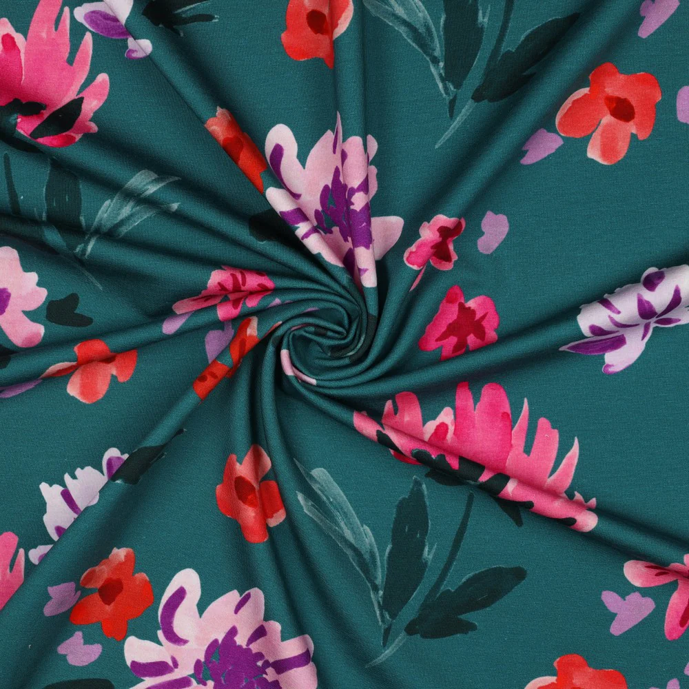 Nerida Hansen - French Terry - Colette - Cotton - Petrol - Image 3