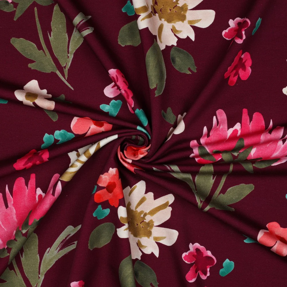 Nerida Hansen - French Terry - Colette - Cotton - Plum - Image 3