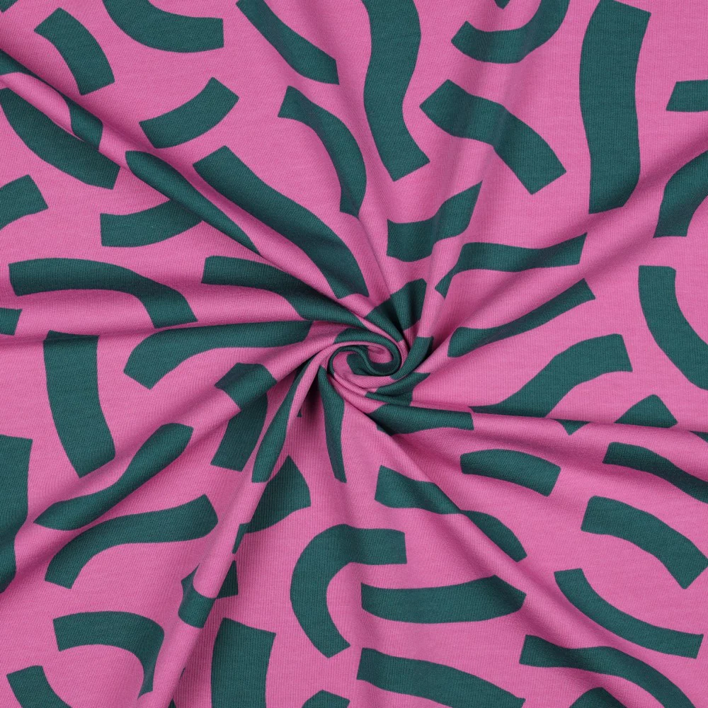 Nerida Hansen - French Terry - Playful - Cotton - Pink - Image 3
