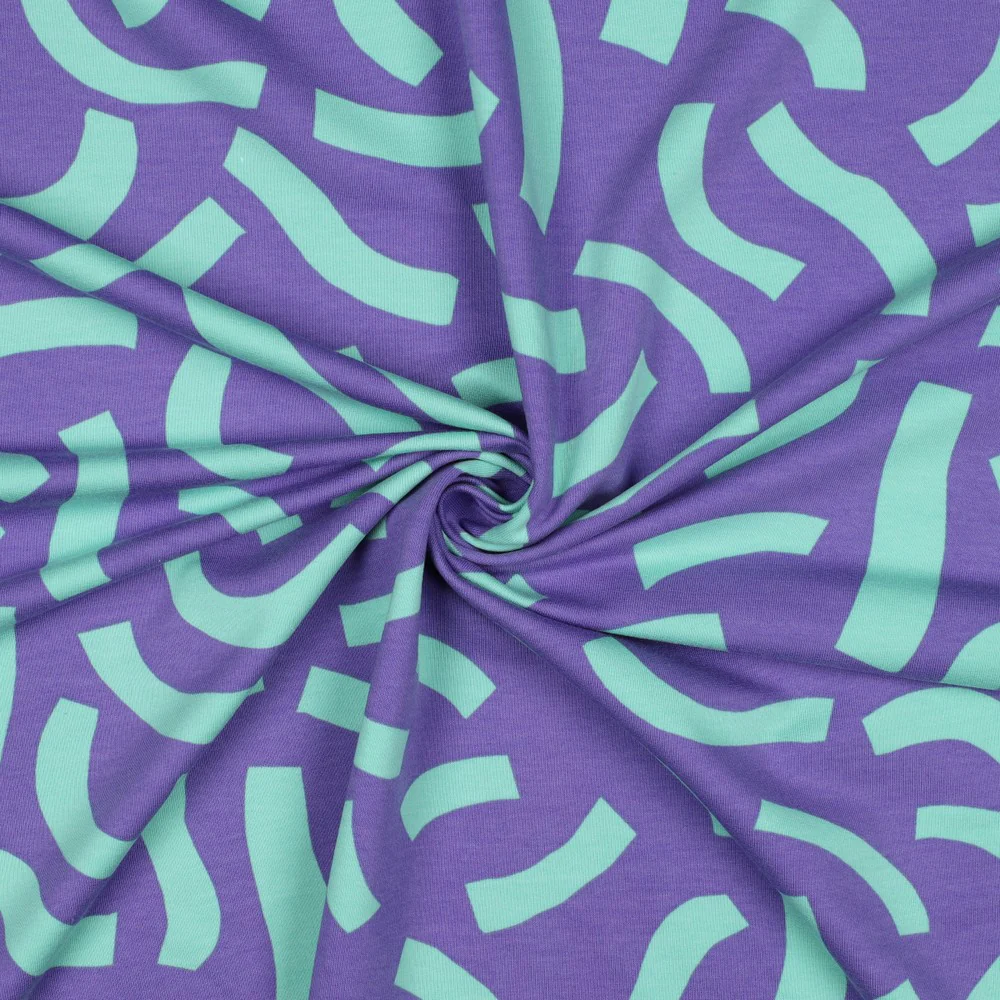 Nerida Hansen - French Terry - Playful - Cotton - Purple - Image 3