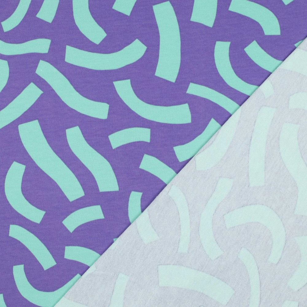 Nerida Hansen - French Terry - Playful - Cotton - Purple - Image 4