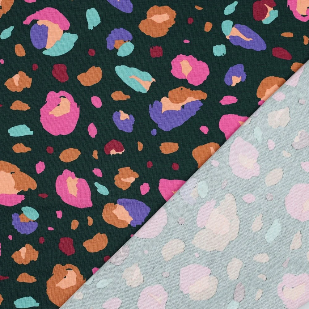 Nerida Hansen - Jersey Gots - Animal - Viscose - Dark Green - Image 4