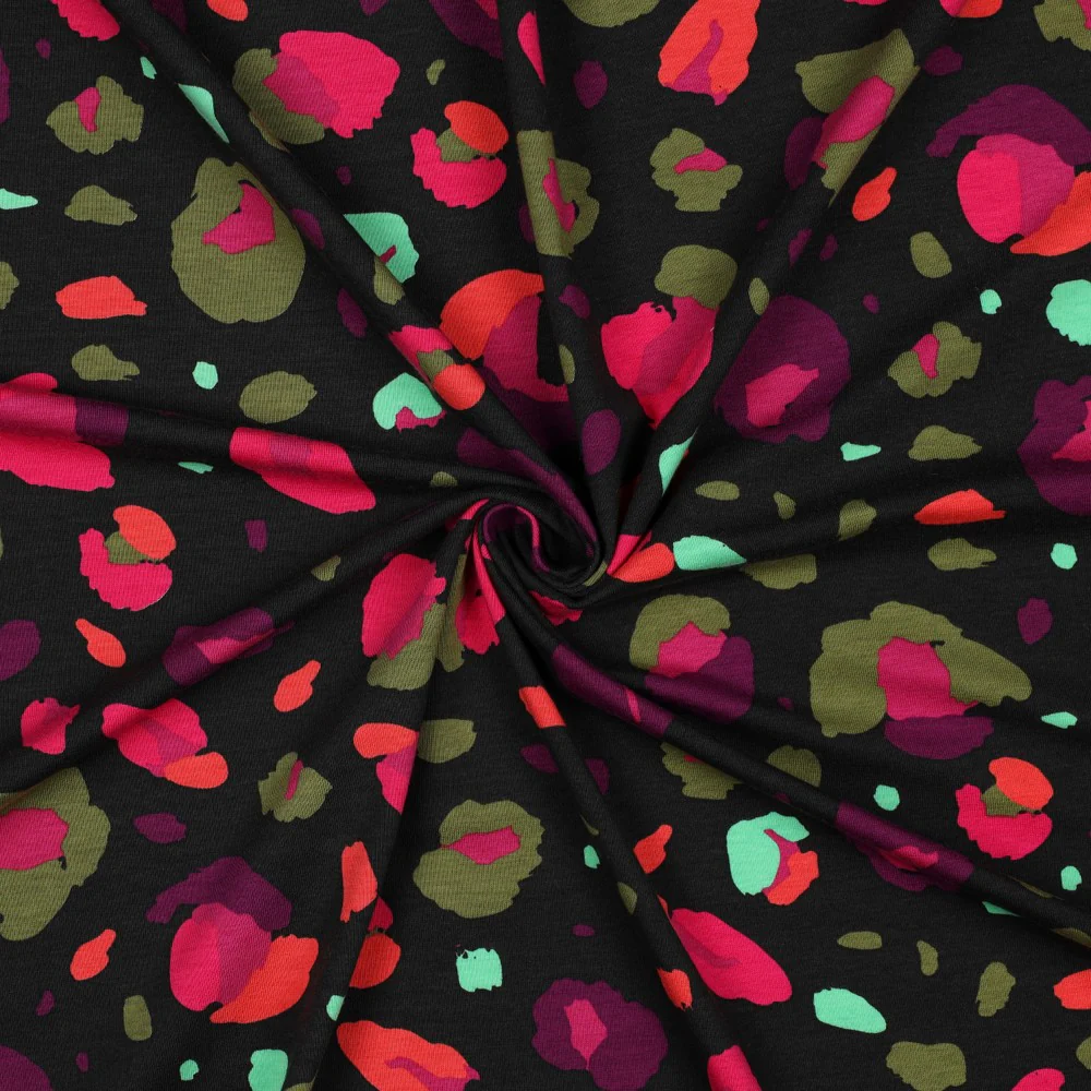 Nerida Hansen - Jersey Gots - Animal - Viscose - Jet Black - Image 3