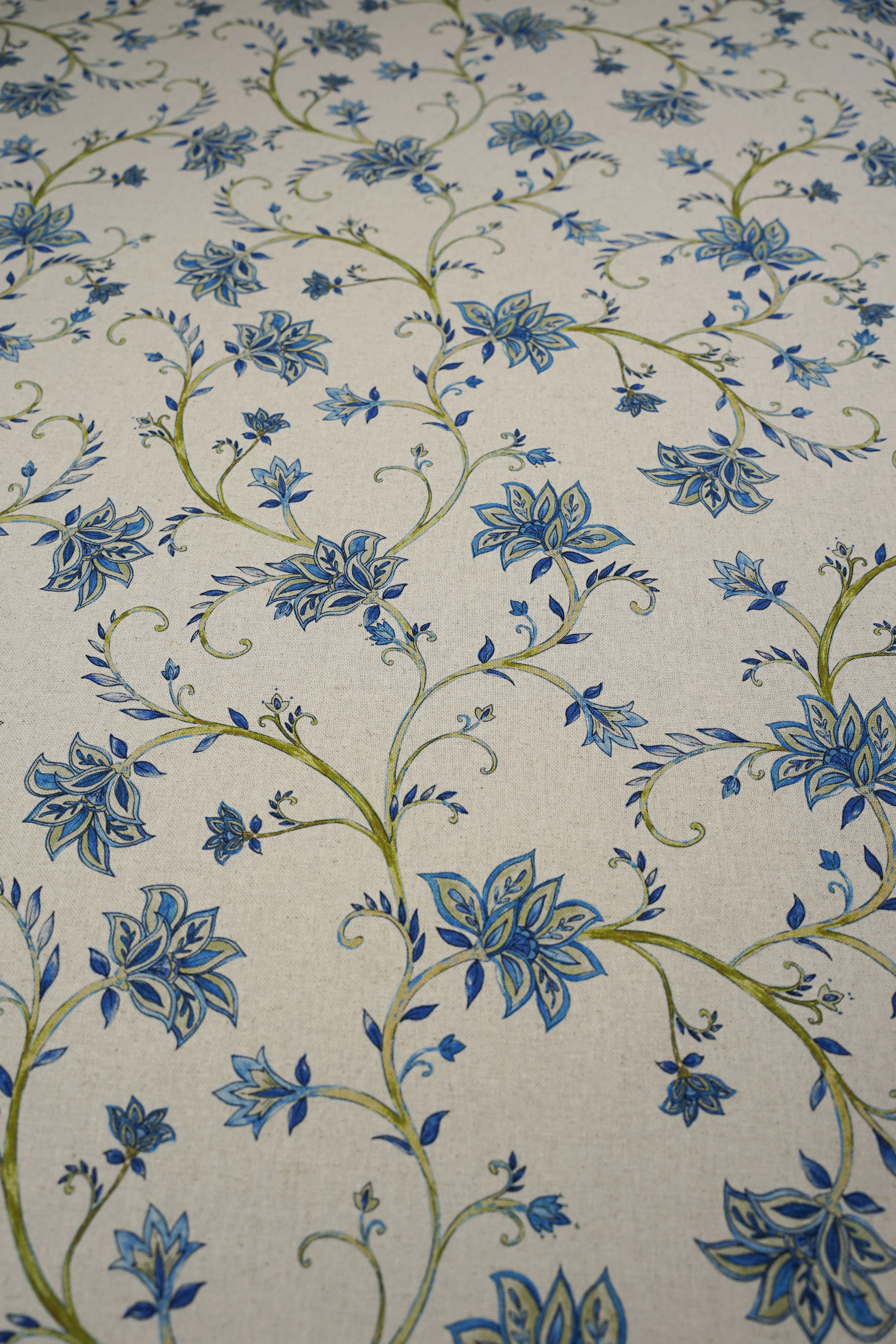 Pattern - Curtain fabric - Cotton - Linen - Flower - Cornflower 518 - Image 2