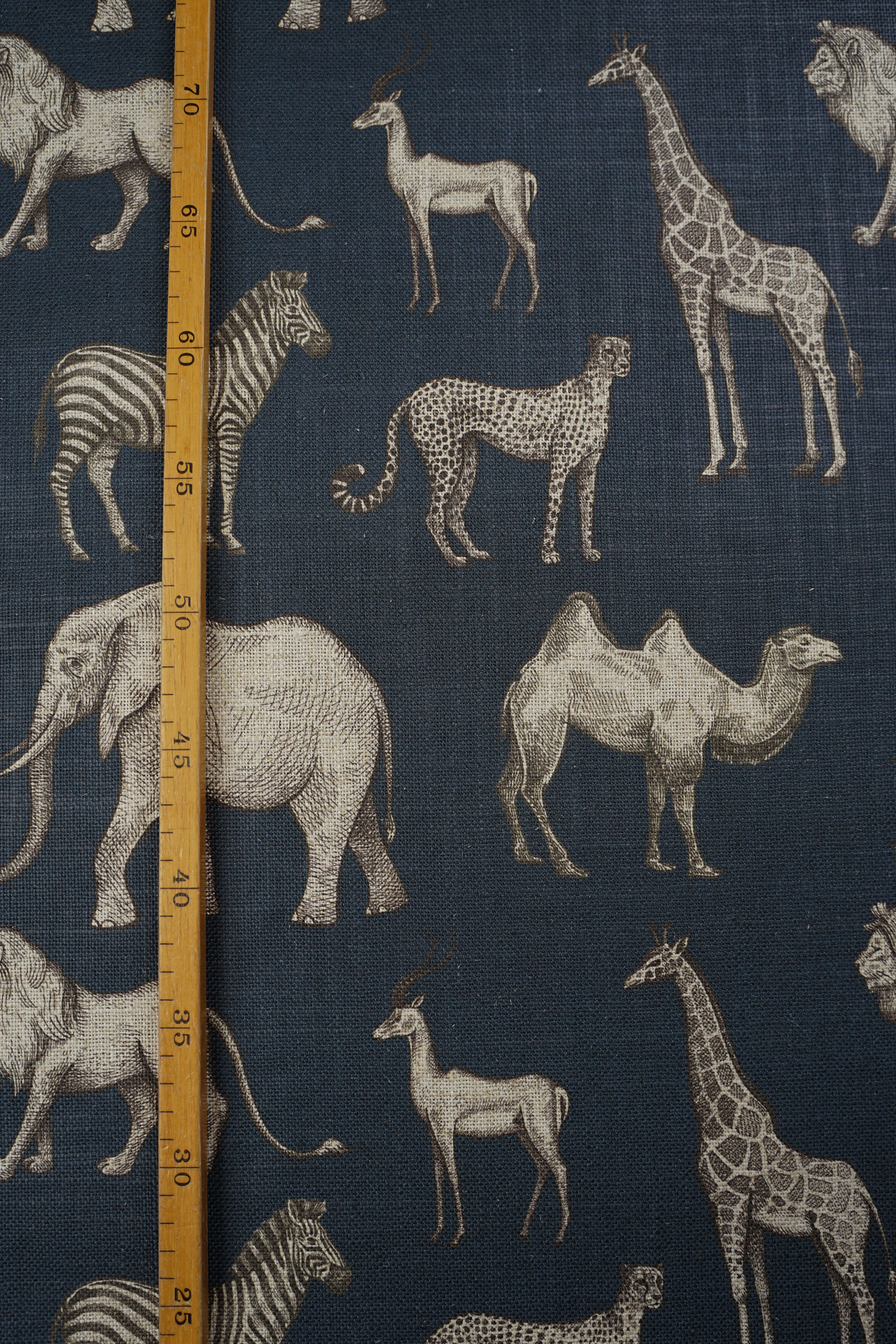 Patterned - Curtain and furniture - Linen - Viscose - MD 30.000 - Animals - Lirien marino - Image 5