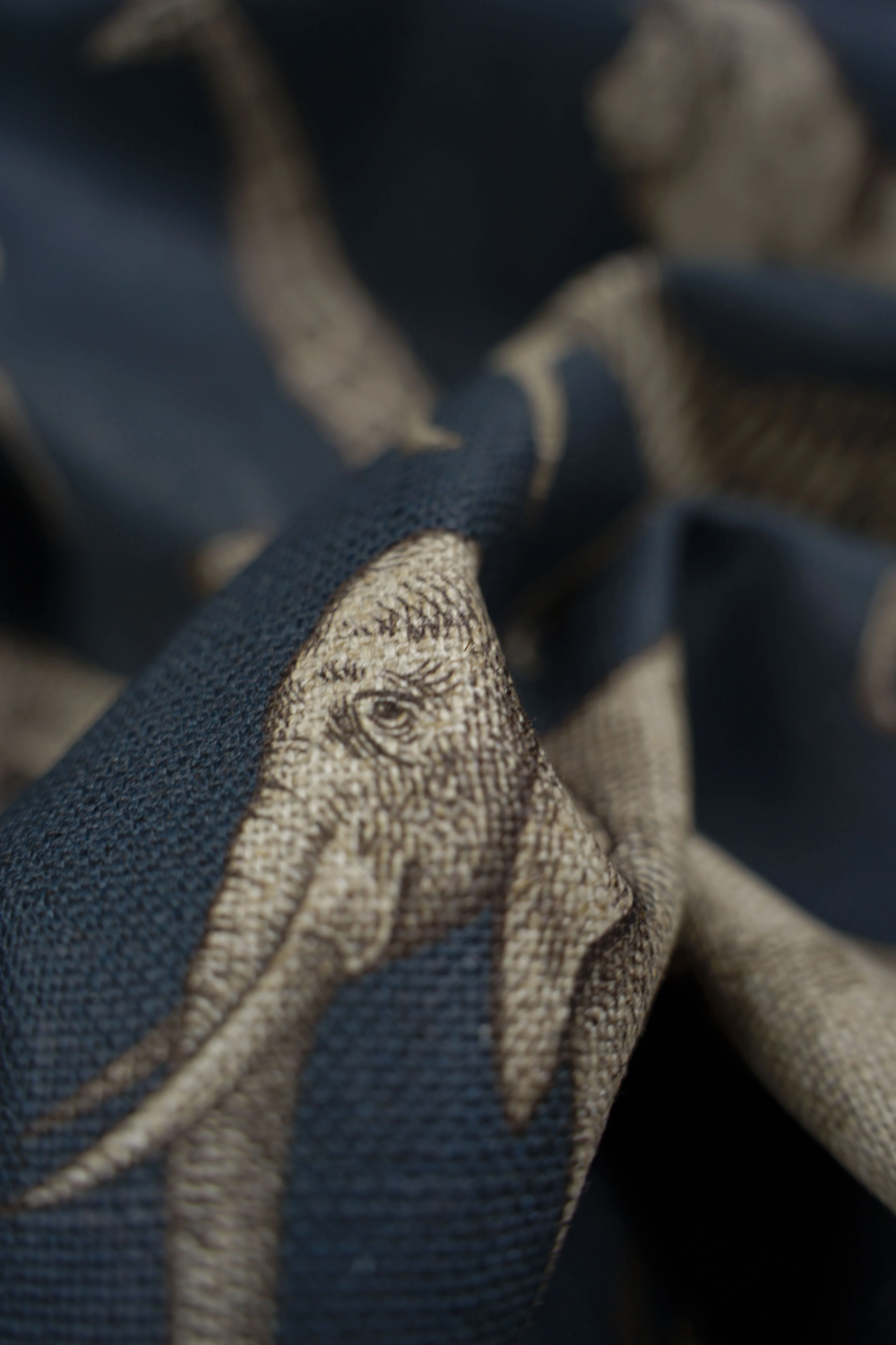 Patterned - Curtain and furniture - Linen - Viscose - MD 30.000 - Animals - Lirien marino - Image 6