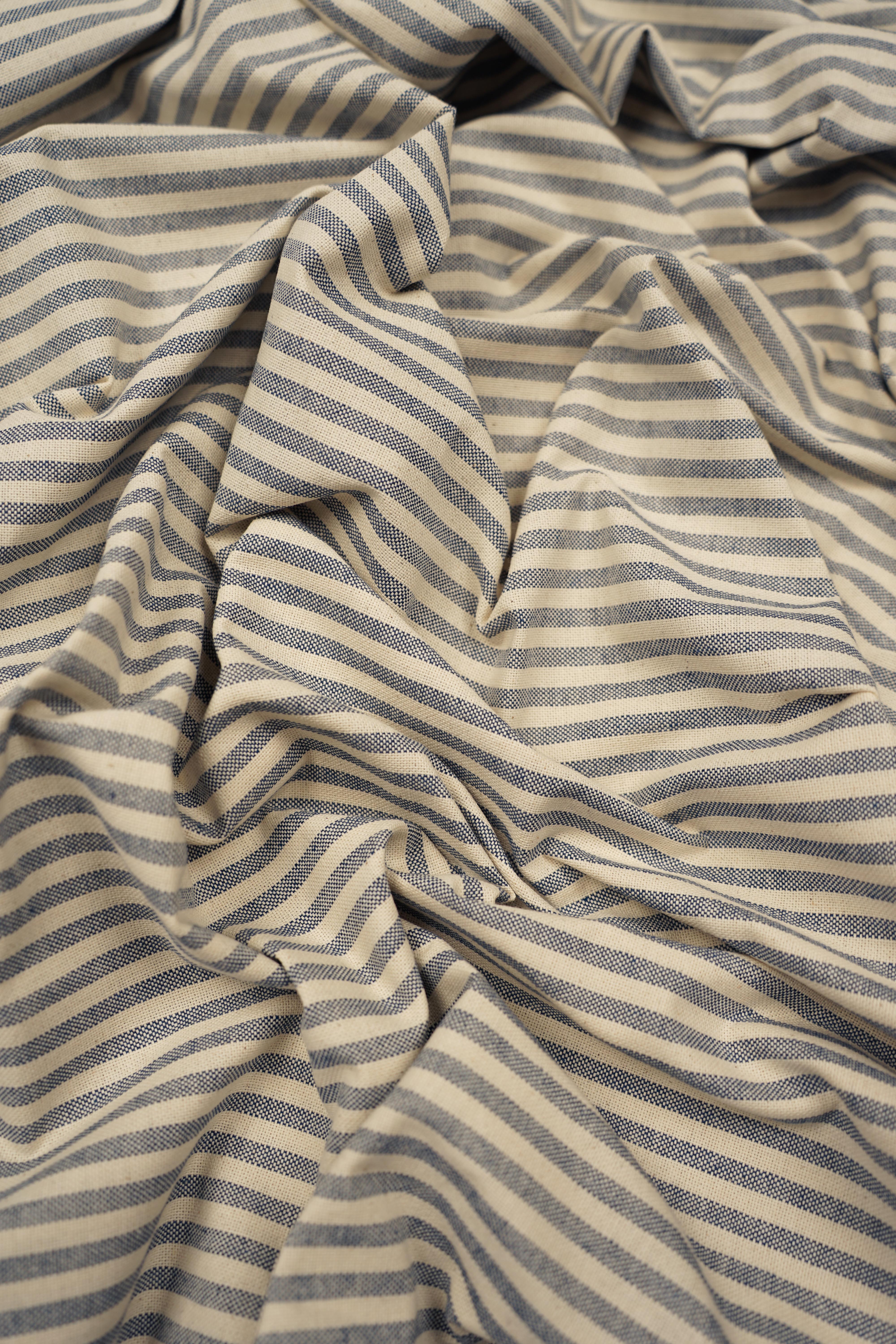 Patterned - Curtain - Furnishing - 280 cm wide - Striped - Blue, natural - Marino - Fg.8 - Image 2