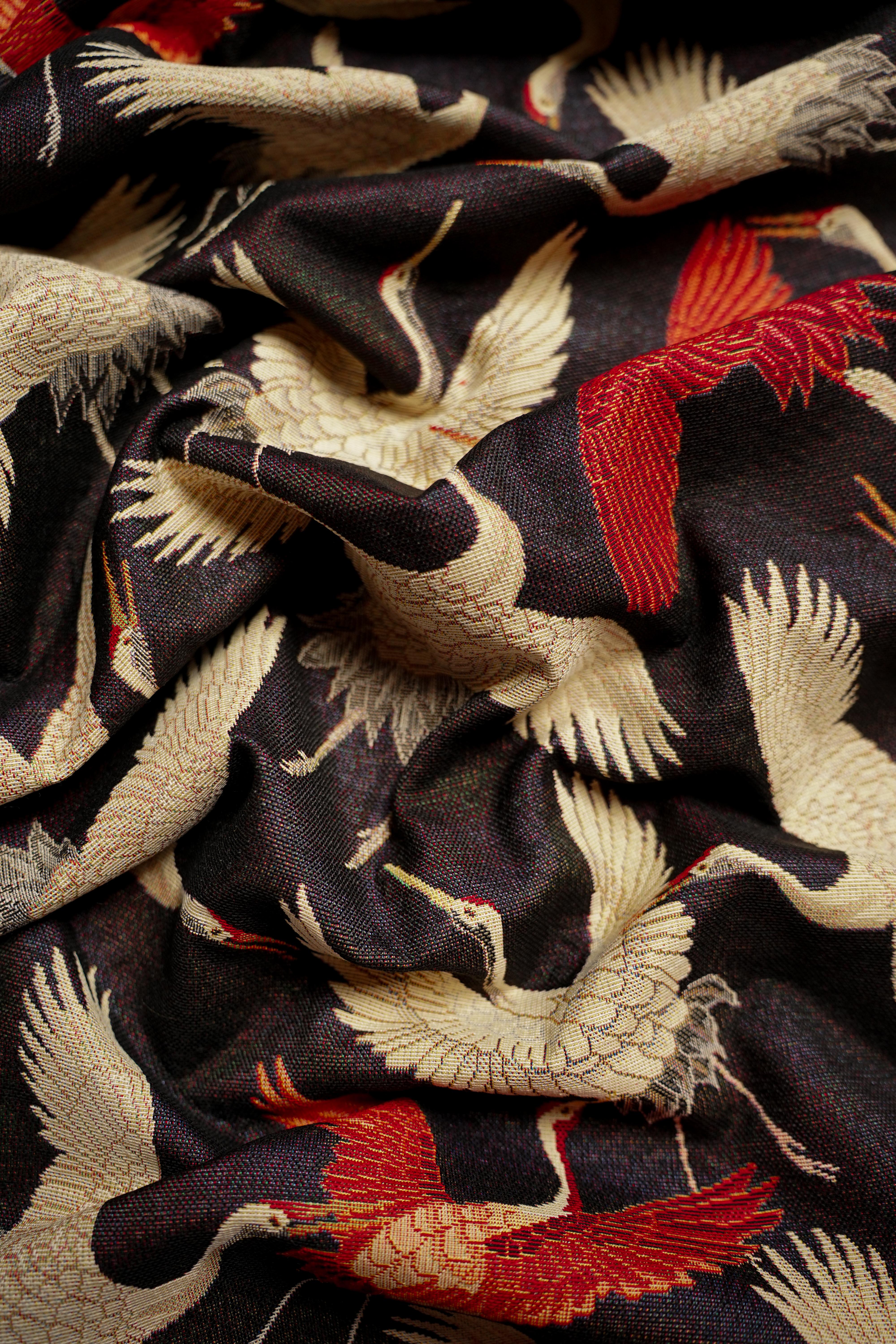 Patterned - Furnishings - Tapestry - Cotton - Polyester - Cranes - 522